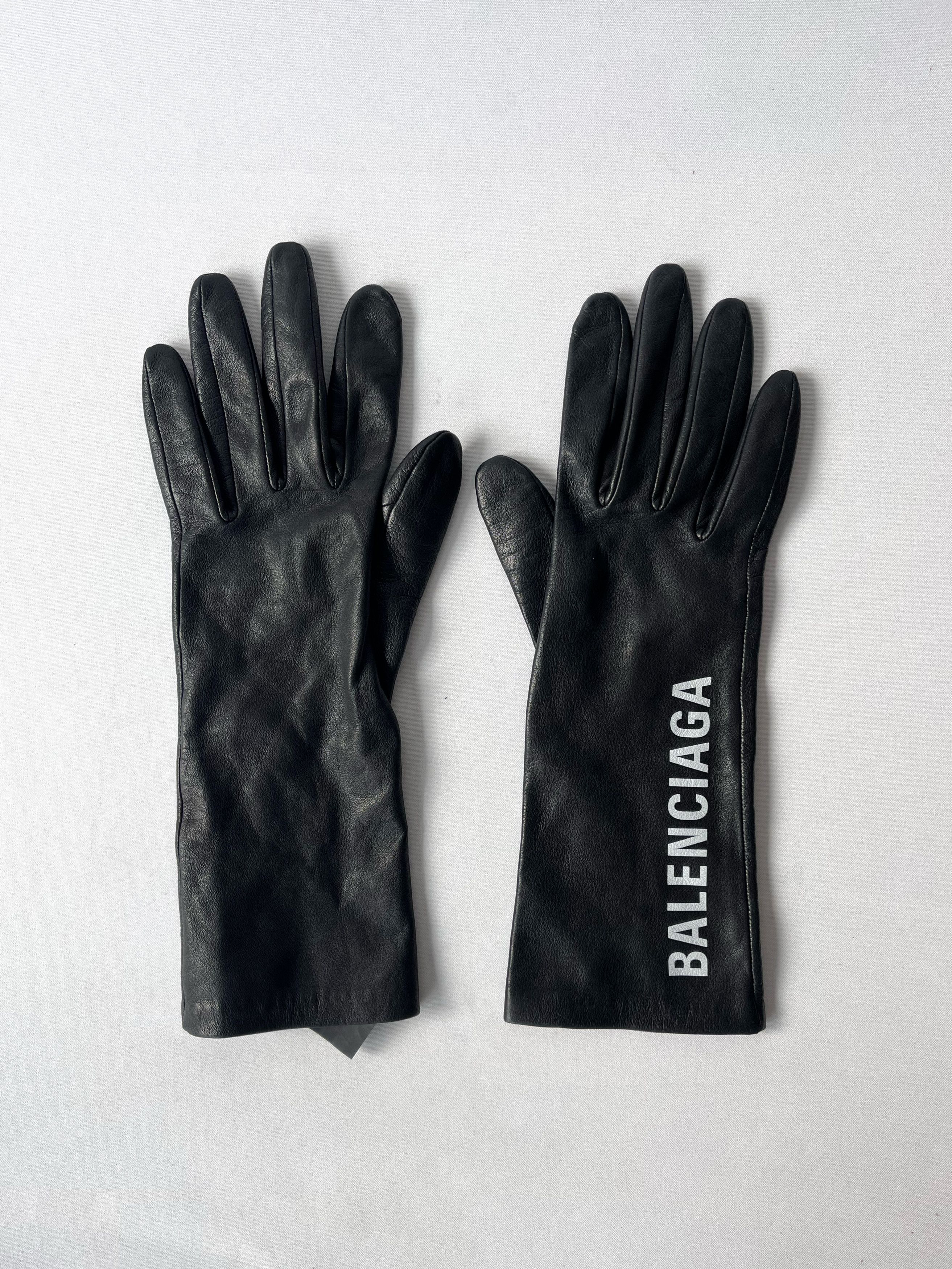 Balenciaga Balenciaga logo leather gloves Size ONE SIZE - 1 Thumbnail