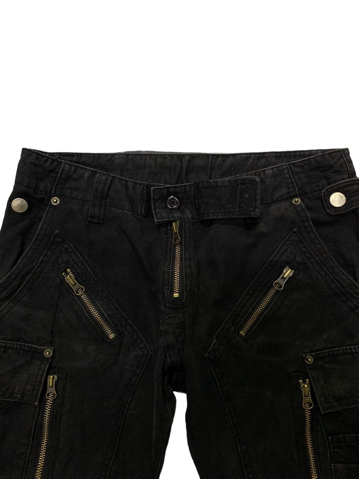 Issey Miyake × PPFM × Tete Homme PPFM Japan Bondage Double Knee Zipper Black Tech Cargo Pants Size US 32 / EU 48 - 13 Thumbnail