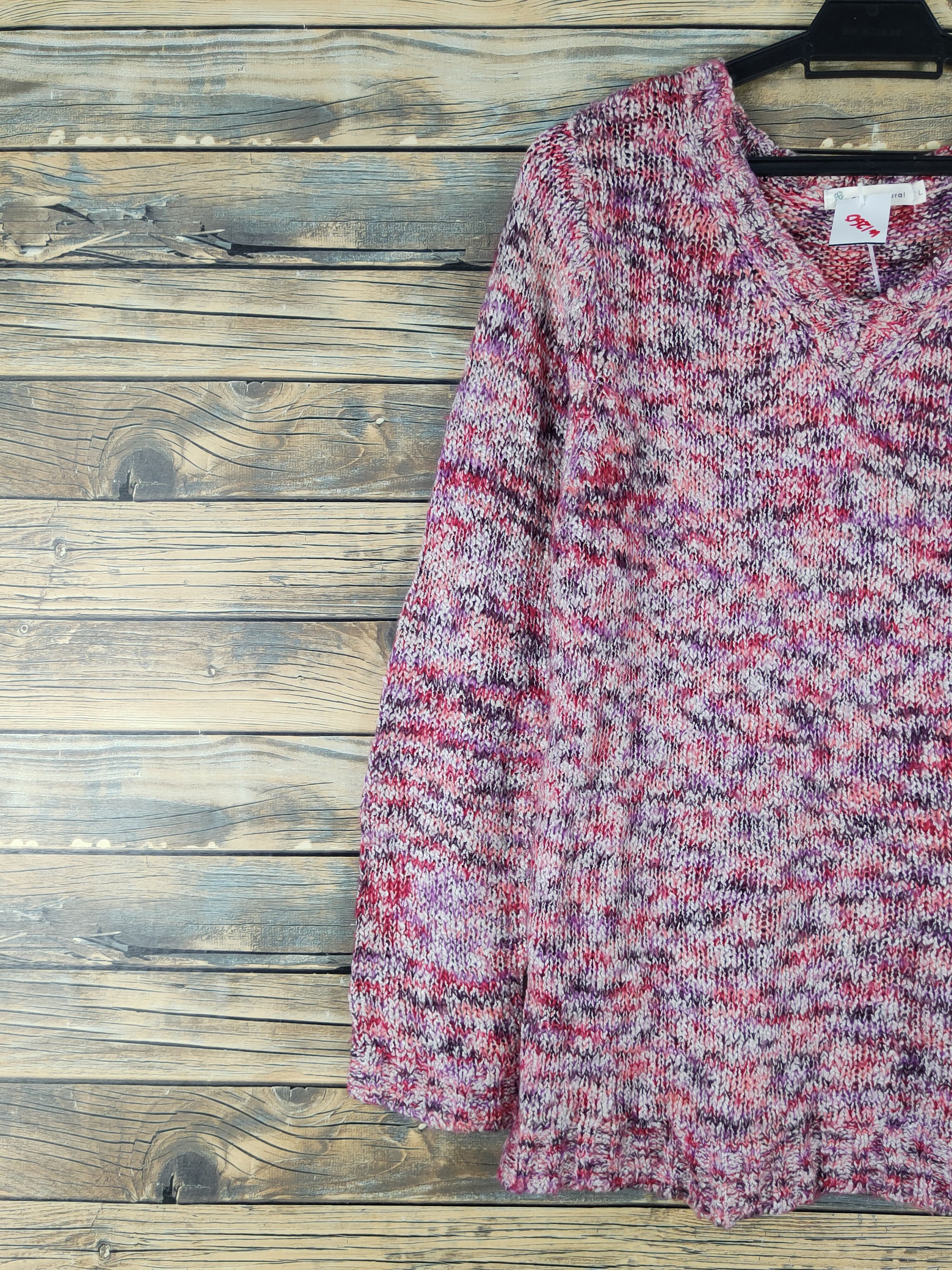 Japanese Brand × Vintage Navy Natural Red Purple Knitwear Sweatshirts #W1260 Size M / US 6-8 / IT 42-44 - 3 Thumbnail
