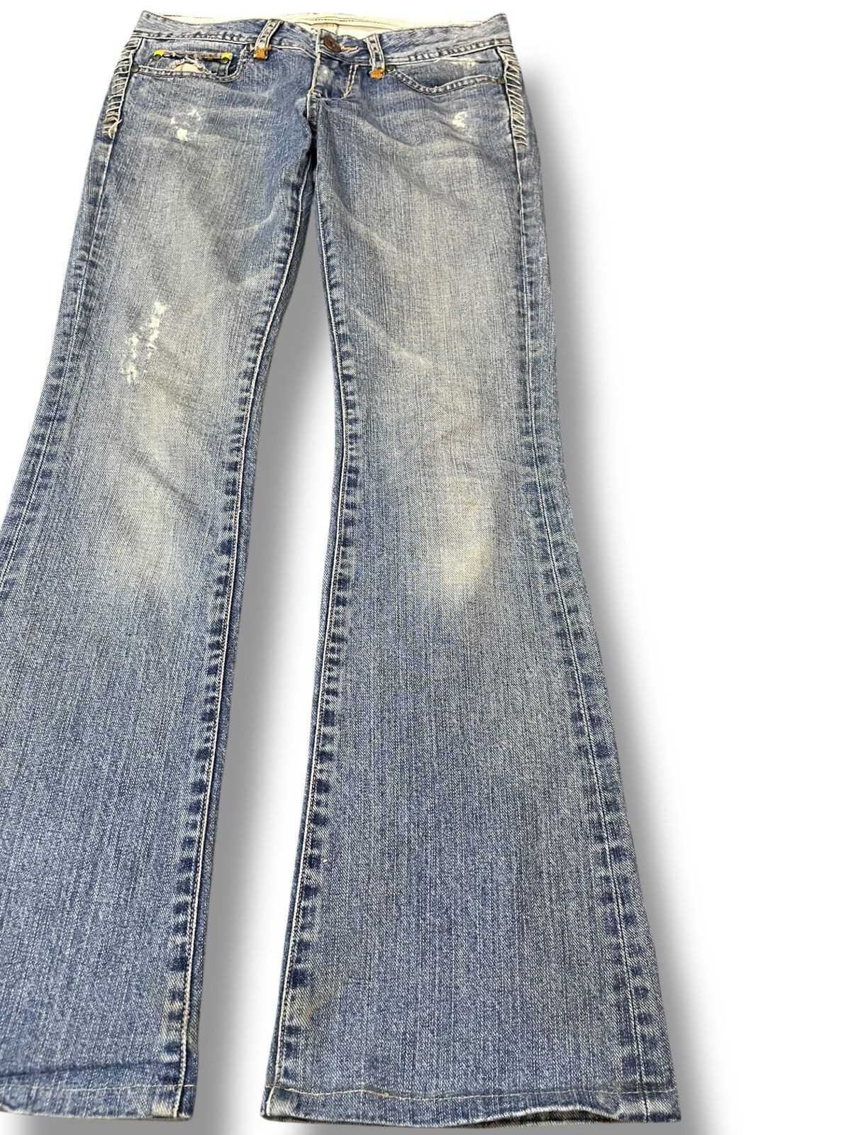 Japanese Brand Vintage Back Number Flare Bootcut Denim Size US 30 / EU 46 - 4 Thumbnail