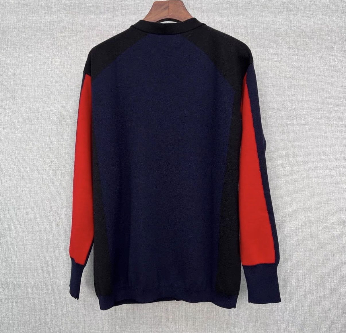 Marni Marni Navy Blue Color-Block Knit Cardigan Size US L / EU 52-54 / 3 - 2 Thumbnail
