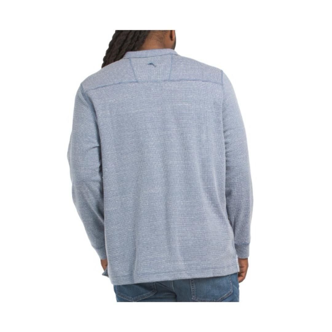 Tommy Bahama Tommy Bahama Mens Blue Big And Tall Half Snap Mock Neck Swea Size US XXL / EU 58 / 5 - 2 Thumbnail