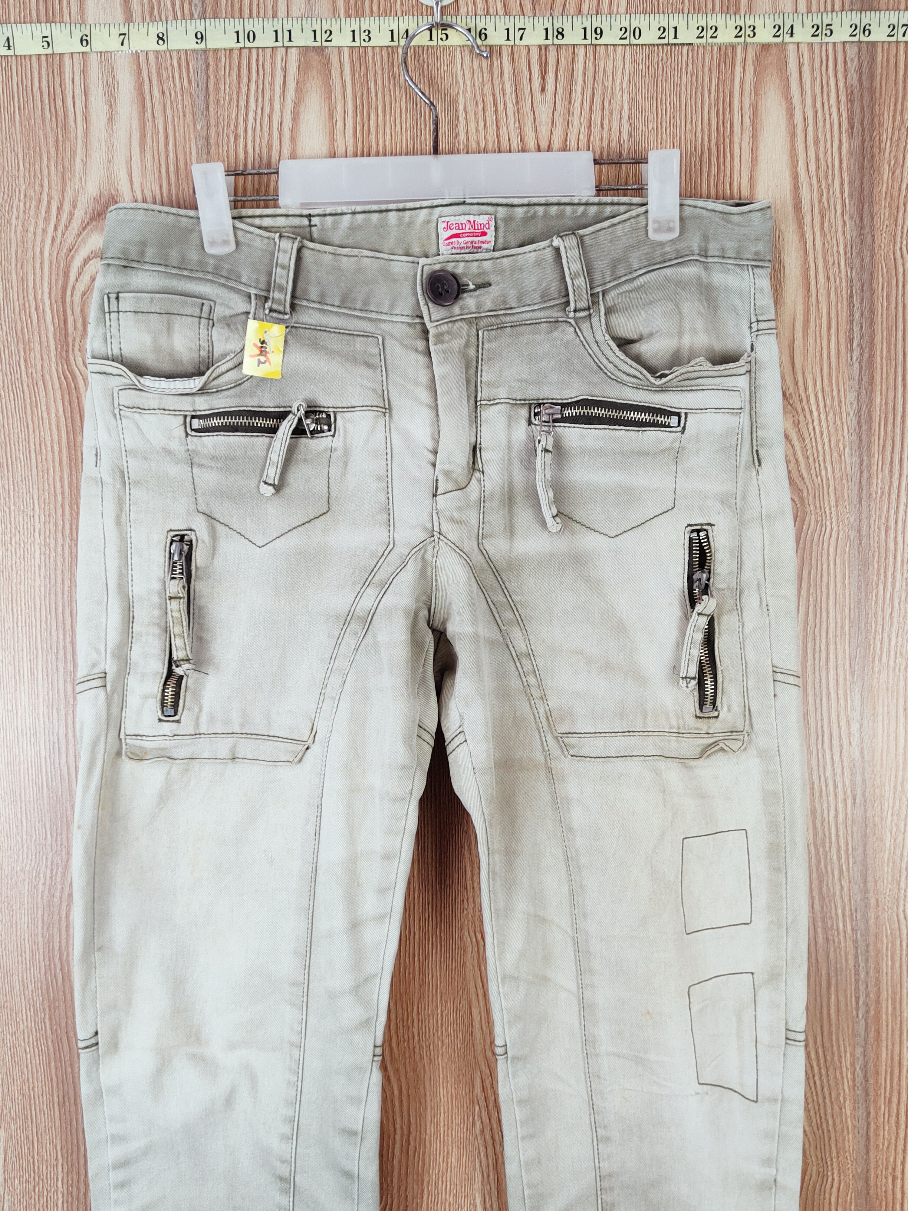 Japanese Brand Jean Mind Green Faded Multipocket Tactical Cargo Pants #W Size 32" / US 10 / IT 46 - 2 Thumbnail