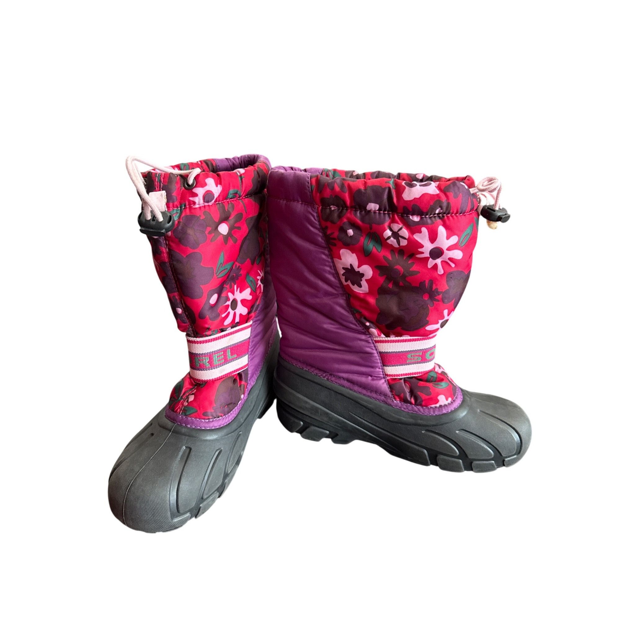 SOREL Sorel Womens Red Pink Floral Winter Rain Boots Size 4 SKU811 Size US 4 / IT 34 - 1 Thumbnail
