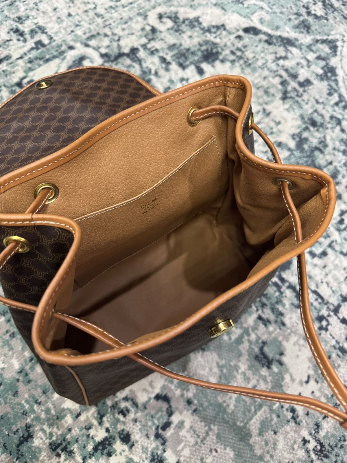 Celine CELINE C.E06-2 MACADAM MONOGRAM COATED FABRIC BAGPACK Size ONE SIZE - 9 Thumbnail