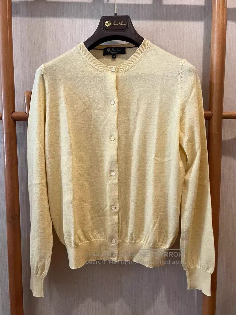 Loro Piana Loro Piana Goose Yellow Cashmere Cardigan Size XS / US 0-2 / IT 36-38 - 1 Thumbnail