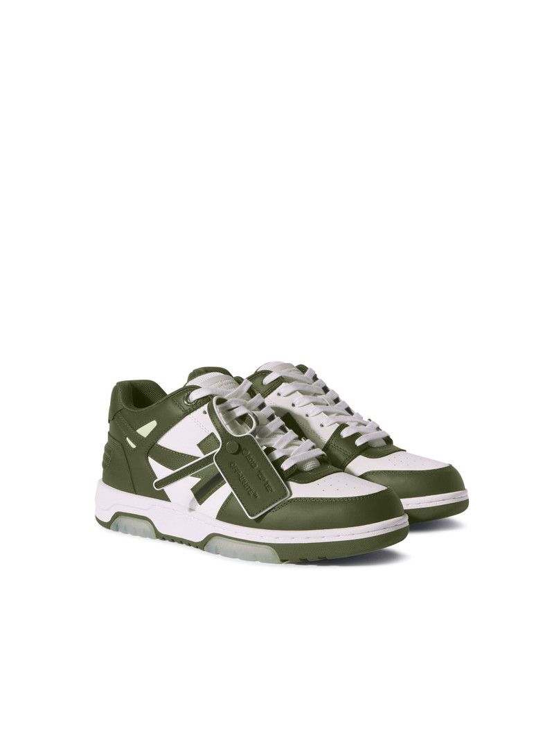 Off-White os11x0226 Out Of Office Sneakers in White/Military Green Size US 12 / EU 45 - 2 Thumbnail