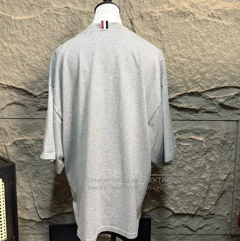 Thom Browne Thom Browne Gray Cotton T-Shirt for Women . Size S / US 4 / IT 40 - 2 Thumbnail