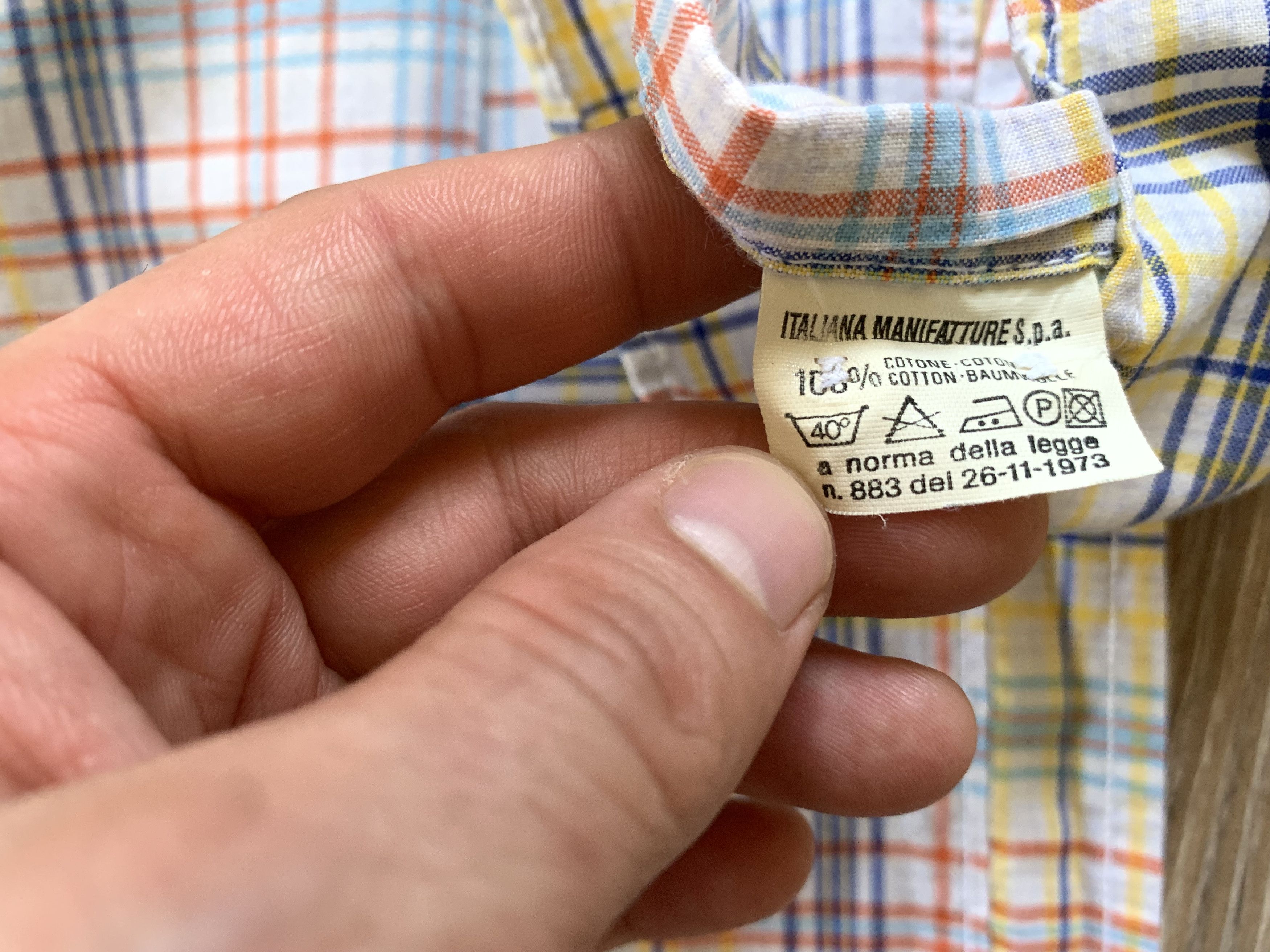 Valentino × Vintage Valentino Vintage Short Sleeve Plaid Cotton Shirt Size US L / EU 52-54 / 3 - 9 Thumbnail