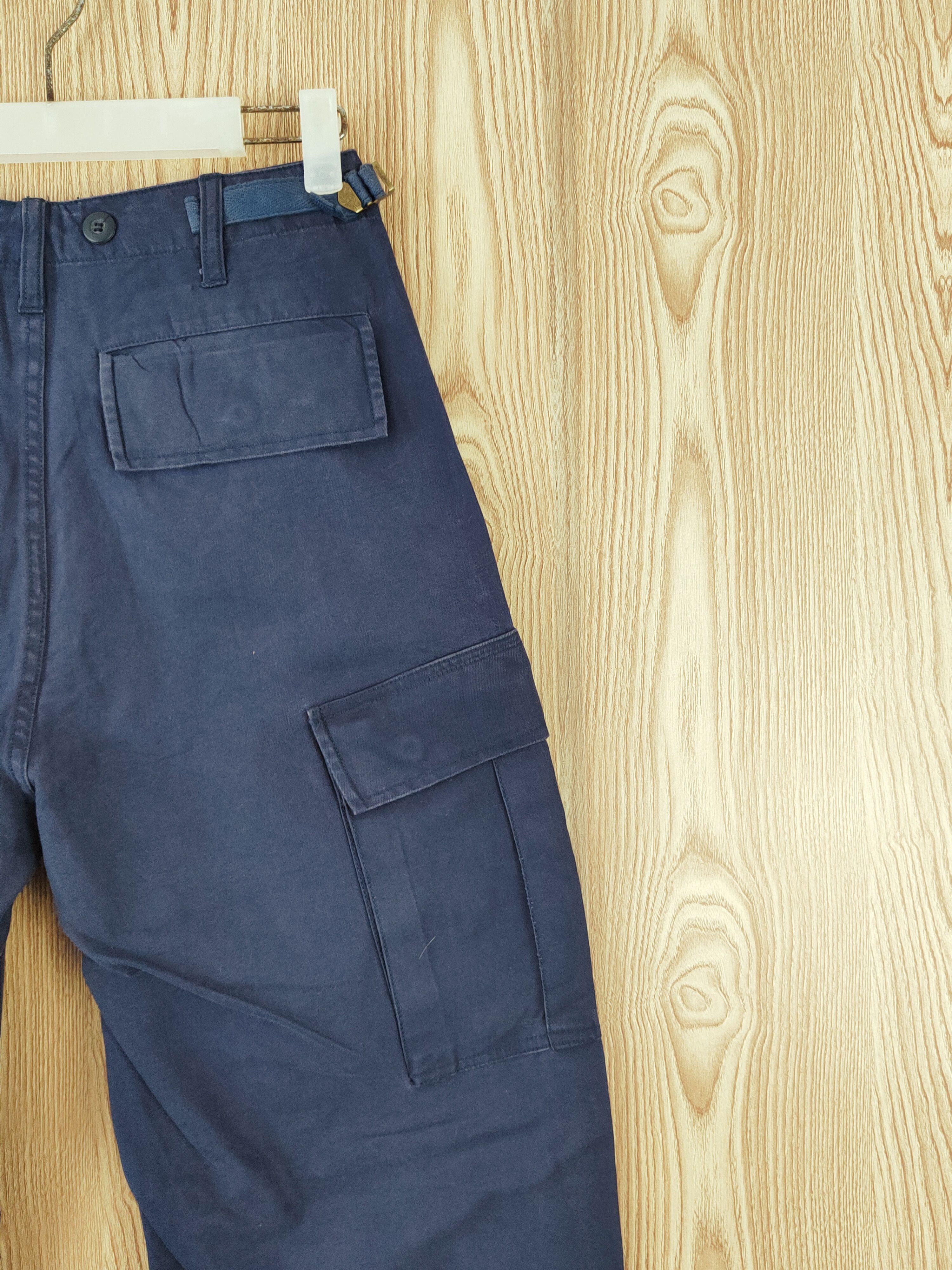 Japanese Brand Body Wave Navy Multipocket Tactical Cargo Pants #W919 Size US 28 / EU 44 - 10 Thumbnail