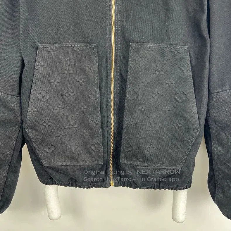 Louis Vuitton Louis Vuitton Black Embossed Denim Jacket. Size US L / EU 52-54 / 3 - 5 Thumbnail