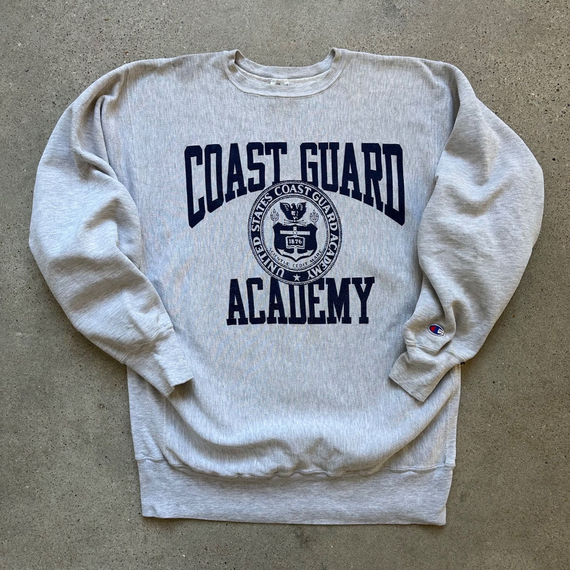 Vintage Champion Reverse Weave Coast Guard Academy Sweatshir - www 