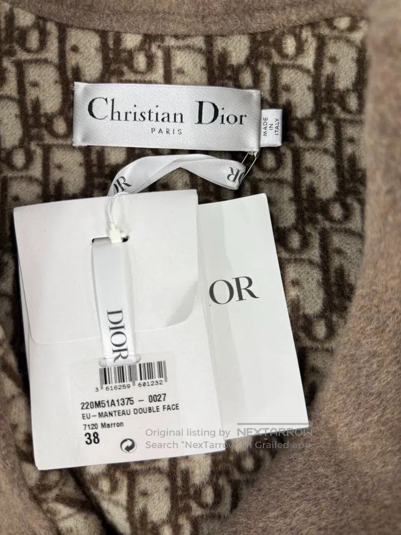 Dior Dior Inner old flower bathrobe-style tie-on wool coat Size XS / US 0-2 / IT 36-38 - 4 Thumbnail