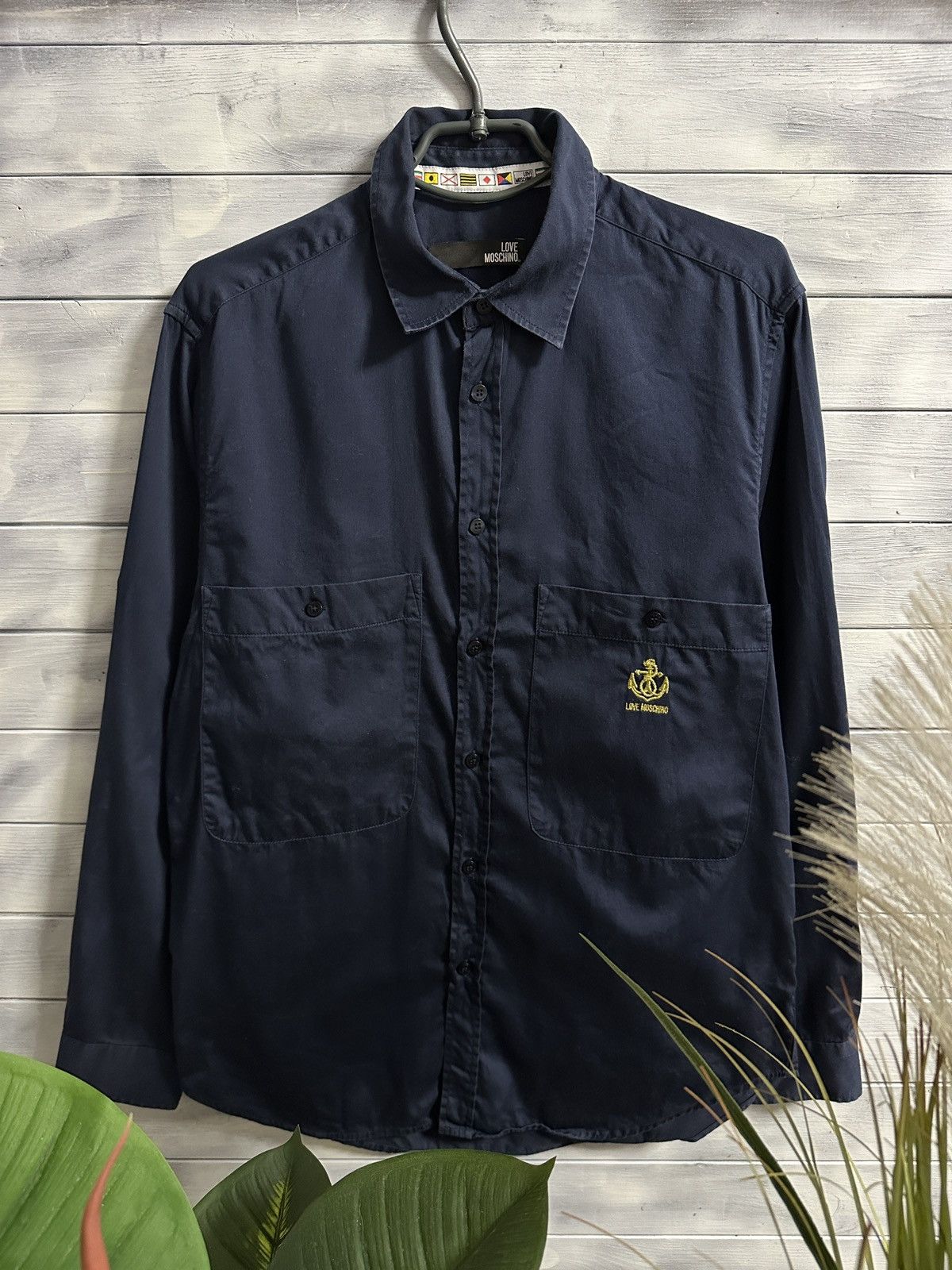 Moschino Rare Shirt Love Moschino Anchor Logo Luxury Size US M / EU 48-50 / 2 - 1 Thumbnail