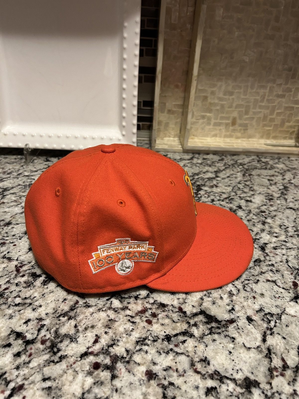 New Era Boston RedSoxs New Era Hat Orange Size ONE SIZE - 2 Thumbnail