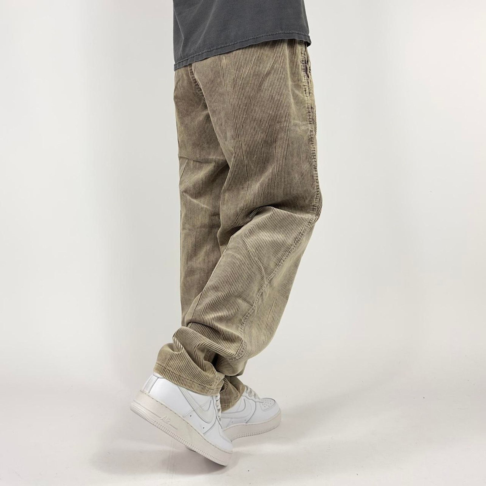 Vintage Vintage Cotton Dark Tan Stonewashed Baggy Corduroy Pants Size US 36 / EU 52 - 3 Thumbnail