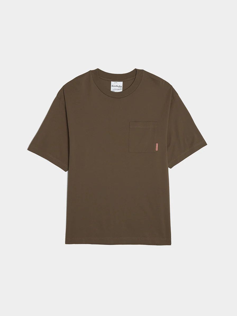 Acne Studios Acne Boxy Cropped Olive Tee Size US M / EU 48-50 / 2 - 1 Thumbnail