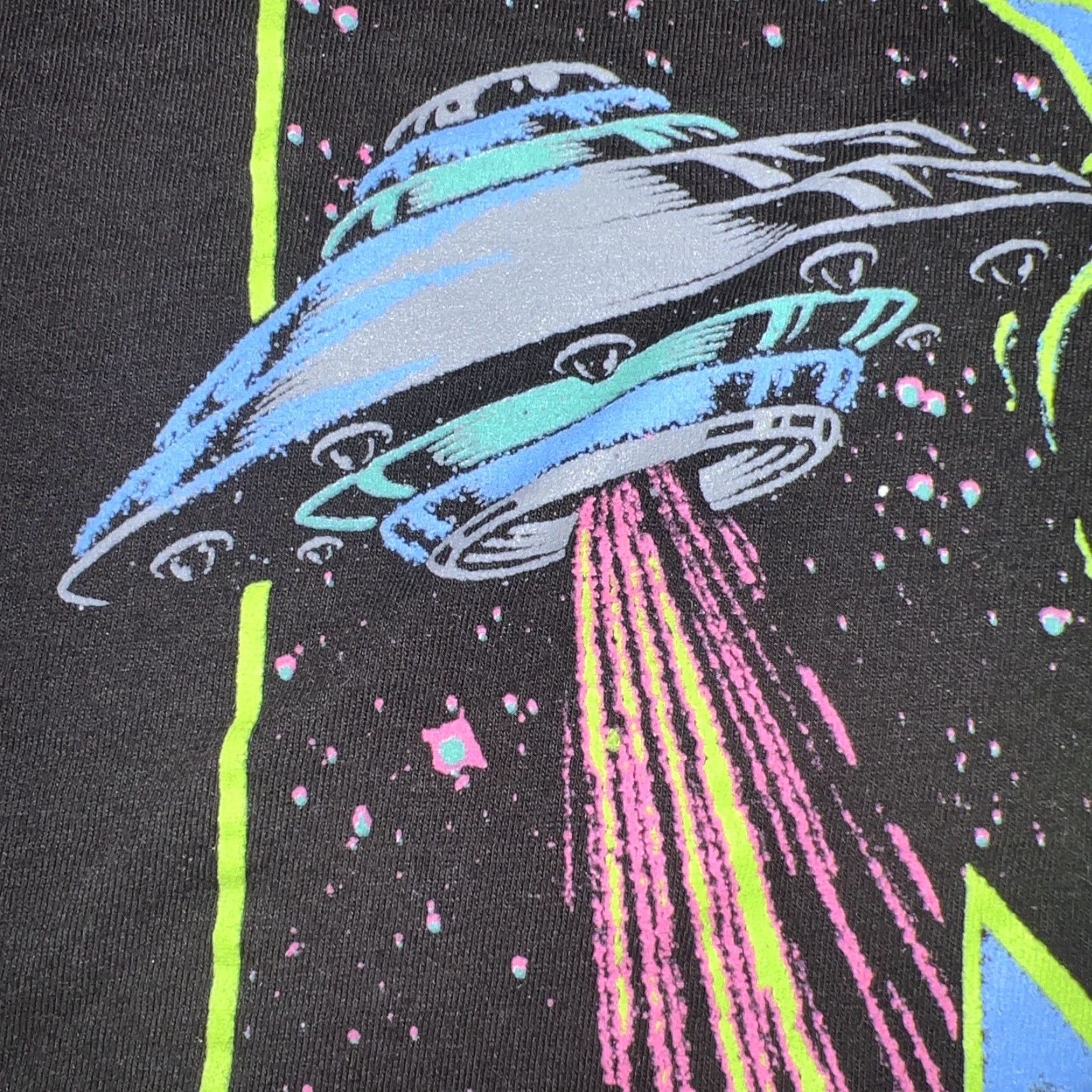 Etro MTV Shirt Unisex Adults T-Shirt 80s Retro UFO Aliens Space Galaxy Logo Black Small Crew Neck Short Sleeve Graphic Print Modern Edition Size US S / EU 44-46 / 1 - 4 Thumbnail