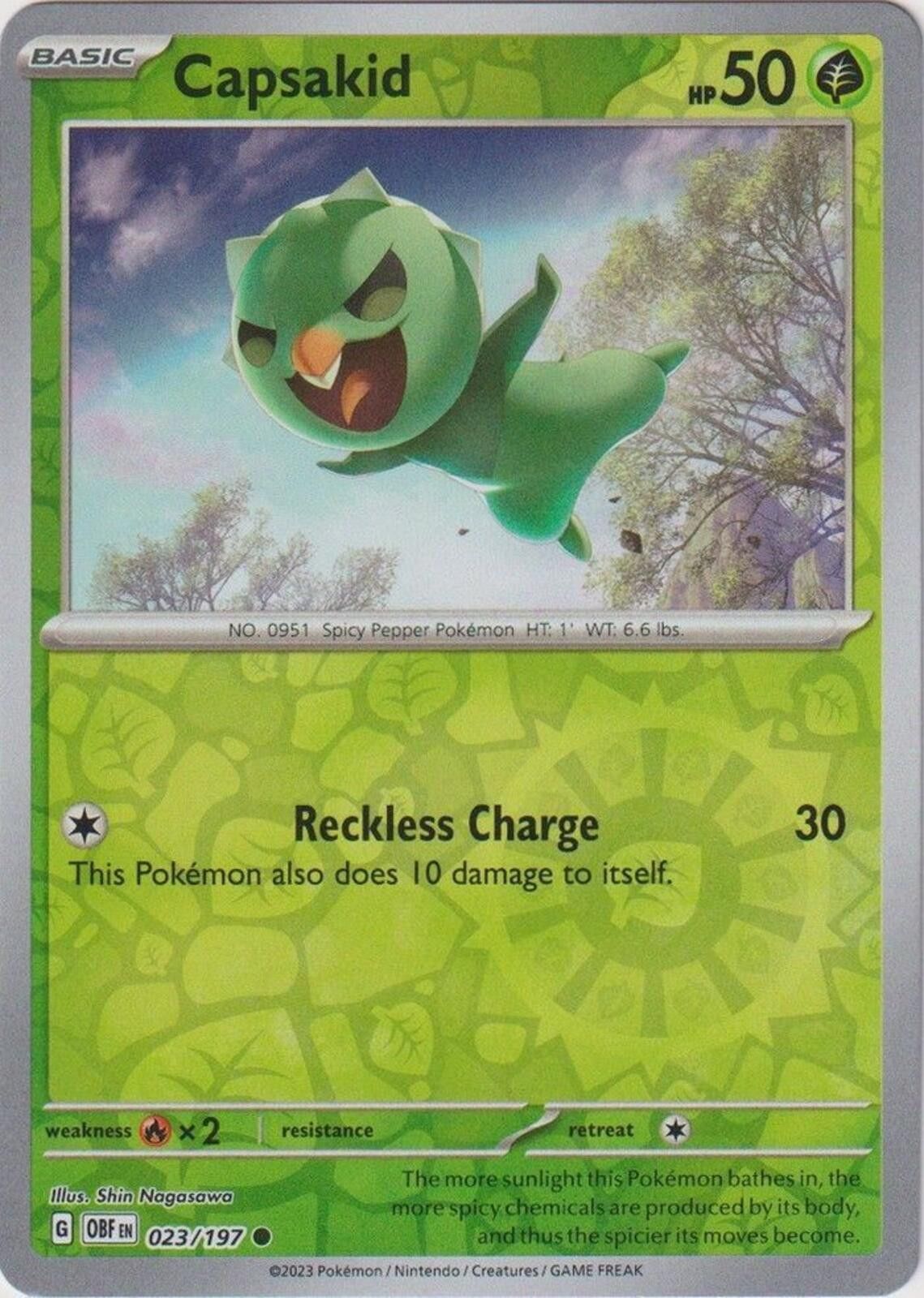 Pokemon Capsakid #023/197 Size ONE SIZE - 1 Thumbnail