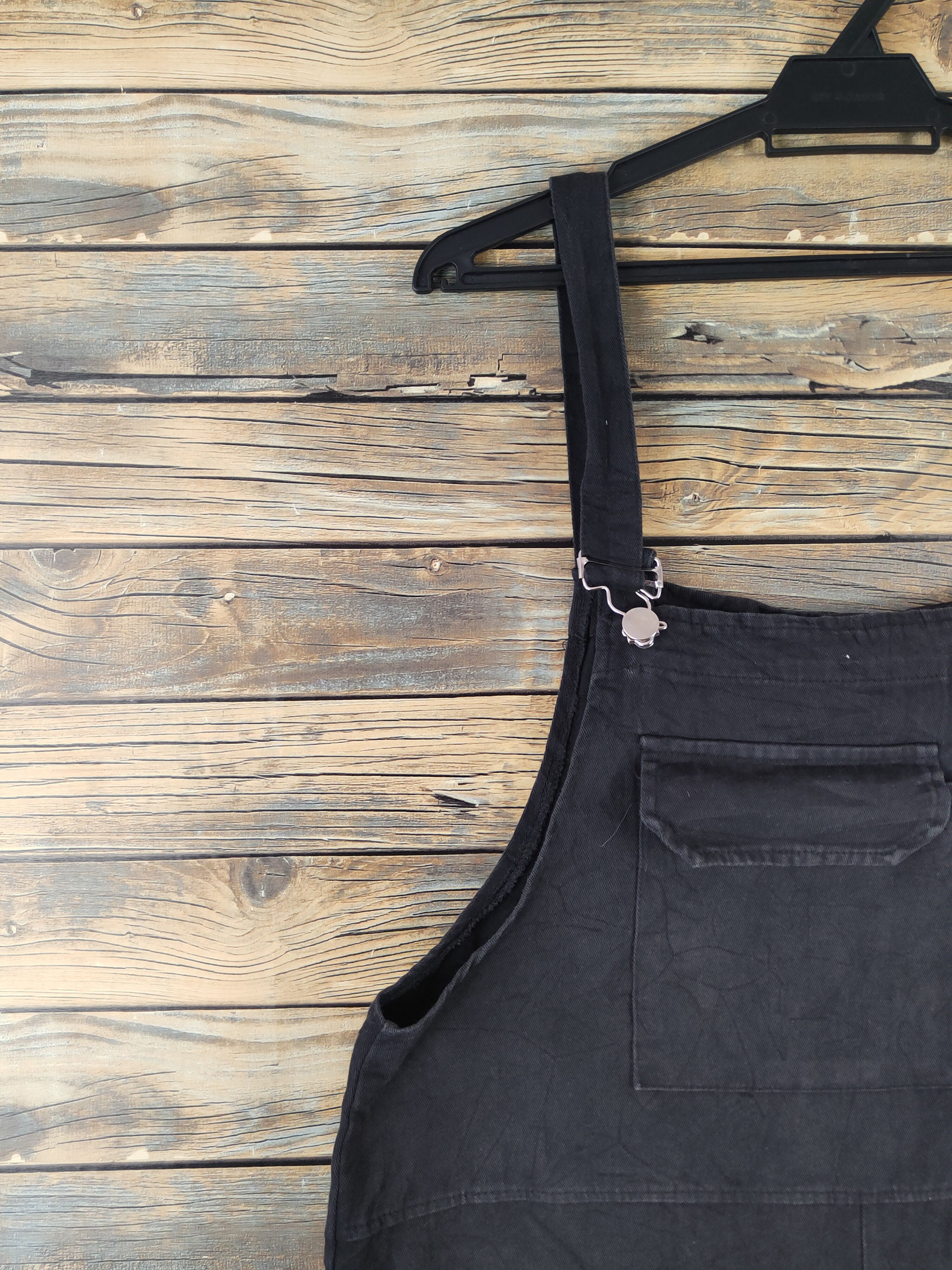 Japanese Brand × Vintage Avant Garde Fashion by Yi-Man Black Shortall Jumpsuits Size 39" - 3 Thumbnail