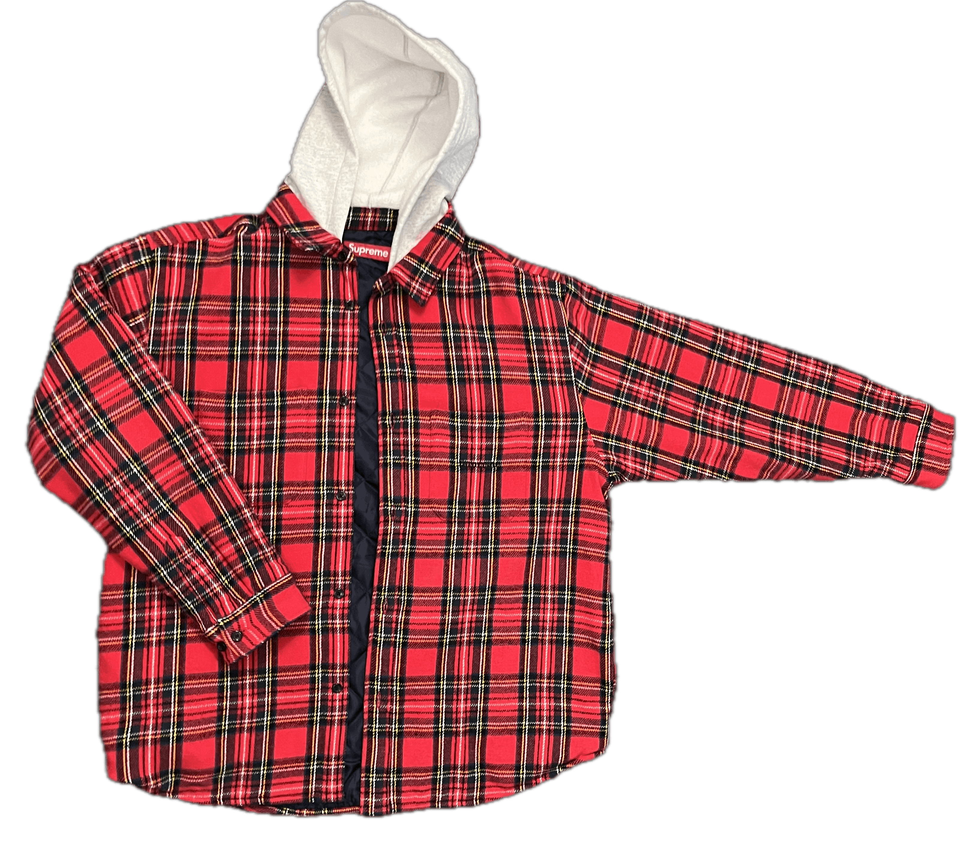 Supreme Supreme Tartan Flannel Hooded Shirt Red (Large) NEW UNWORN Size US L / EU 52-54 / 3 - 6 Thumbnail
