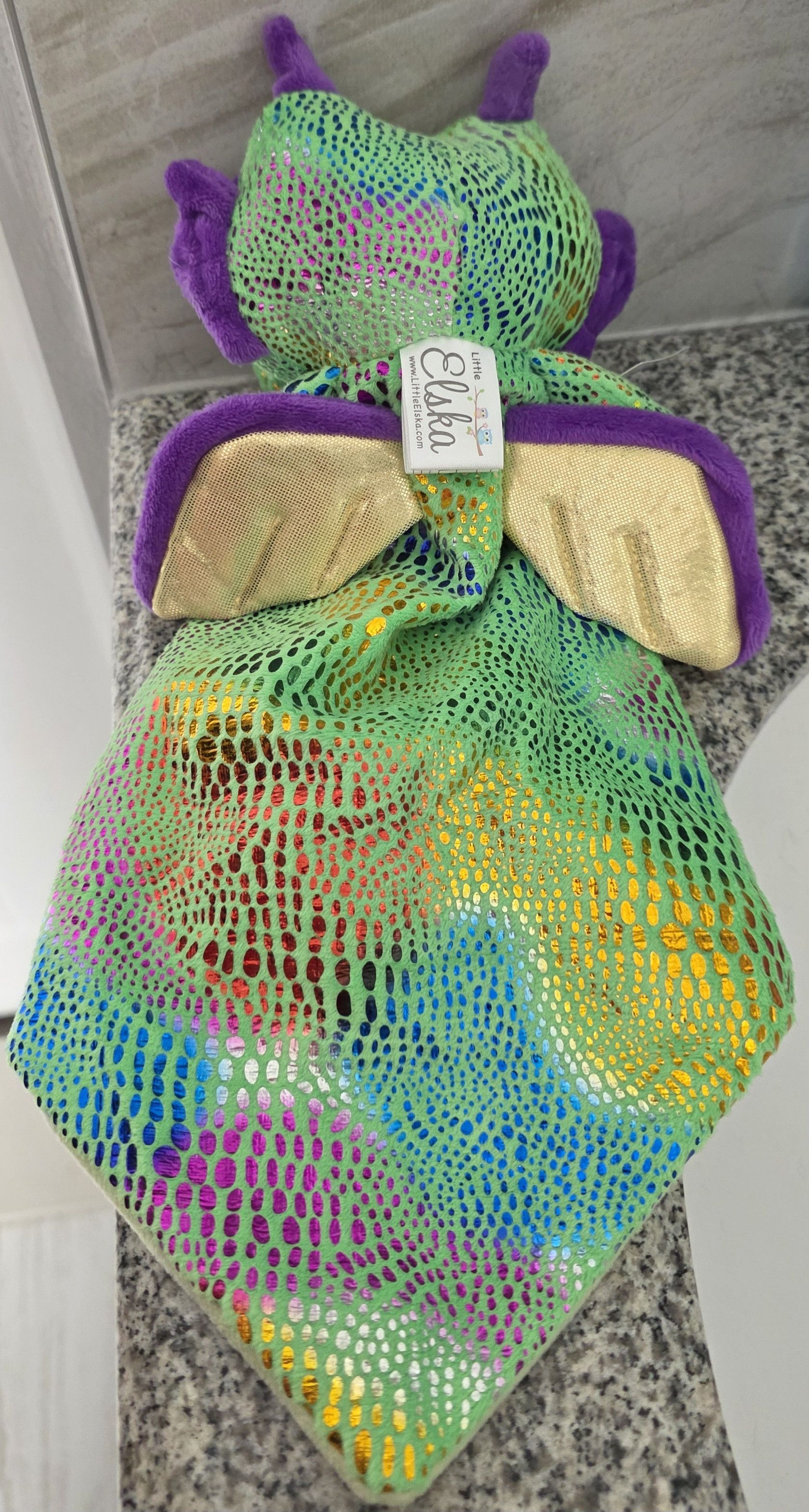 Unknown London NWT Little Elska Dragon Blankie Lovey Elliot Size ONE SIZE - 2 Thumbnail