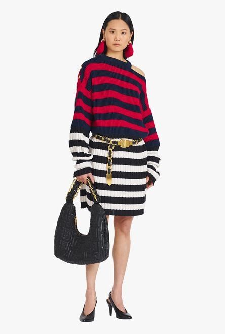 Balmain o1y0525 Flared Mini Dress in Multicolor Size S / US 4 / IT 40 - 6 Thumbnail