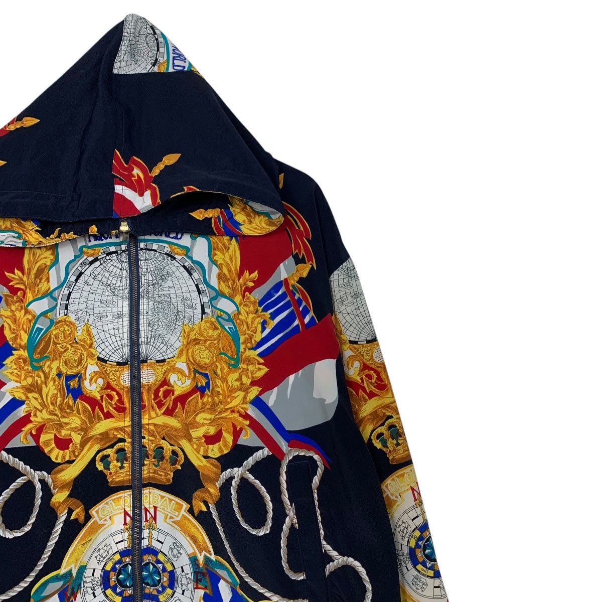 Vintage Vintage AQUA WORLD Fullprint Poly Hoodie Jacket #2569-C116 Size US L / EU 52-54 / 3 - 5 Thumbnail