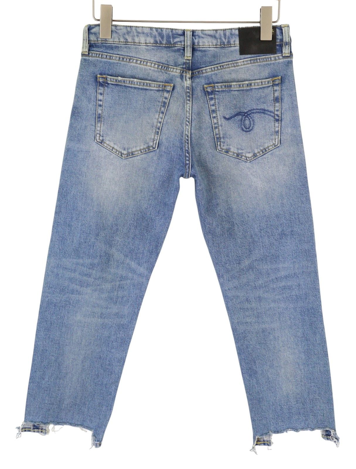 R13 BOY STRAIGHT W RIPS 28 Jasper Stretch Low Rise Blue 87165 Size 28" / US 6 / IT 42 - 4 Thumbnail