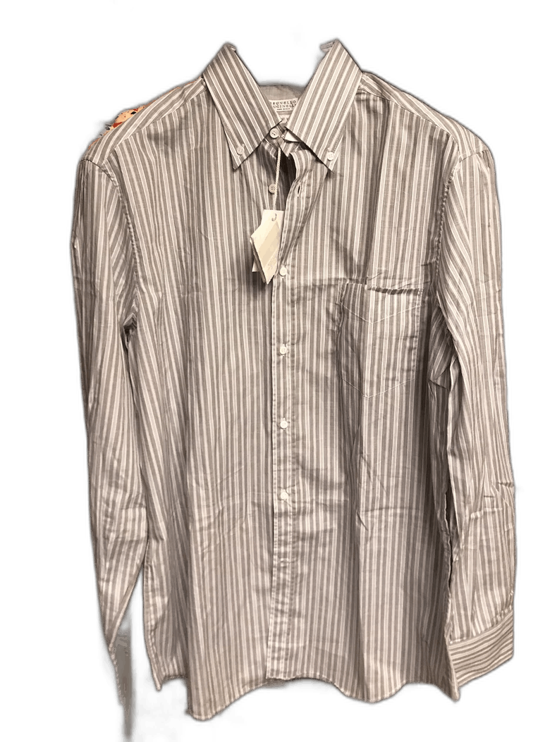 Thom Browne Brunello Cucinelli Long Sleeve Striped Shirt Size US XL / EU 56 / 4 - 1 Thumbnail
