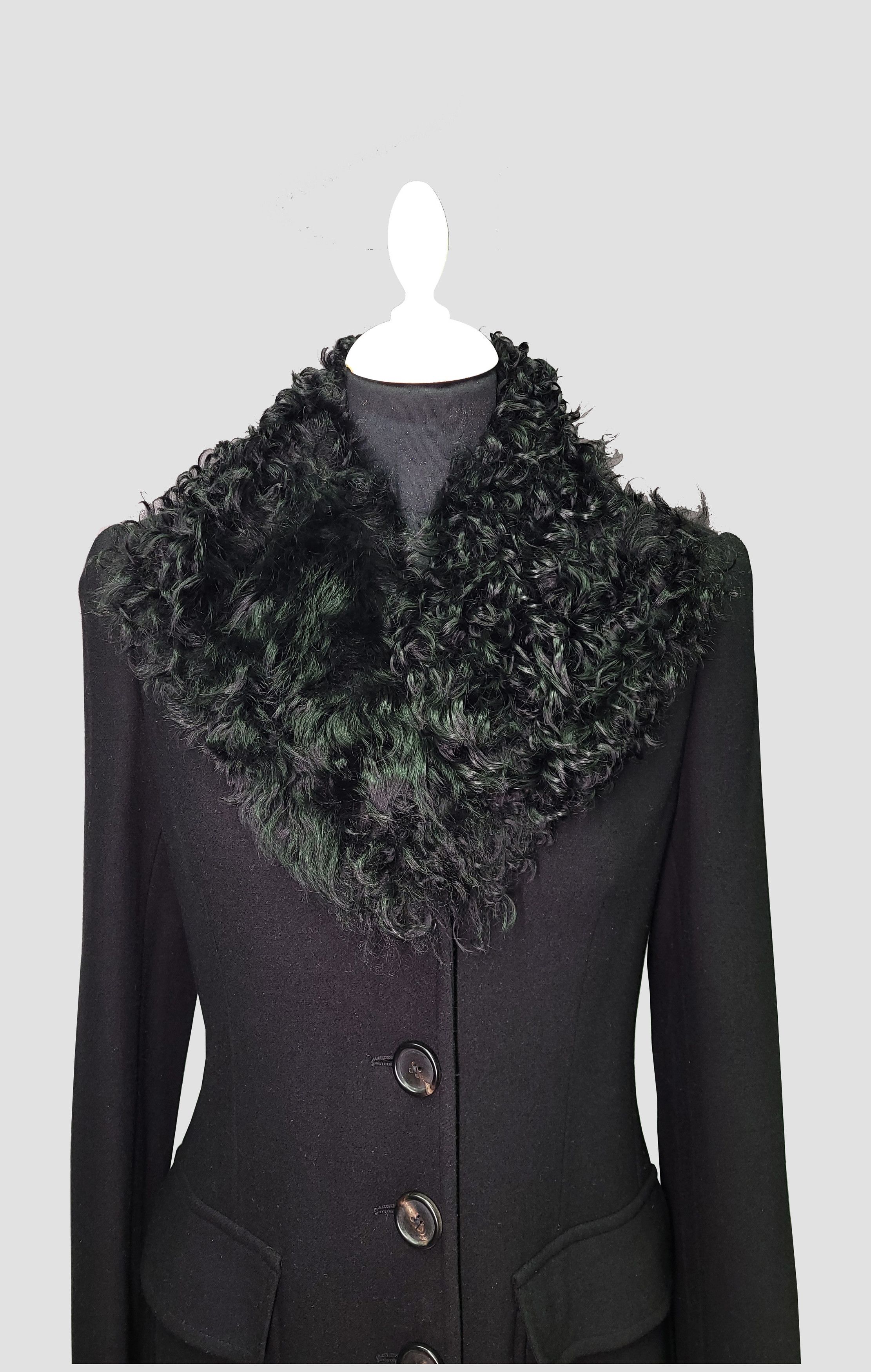 Ralph Lauren Purple Label Ralph Lauren Collection_ Lamb Shearling Trim _ Wool Coat Size M / US 6-8 / IT 42-44 - 5 Thumbnail