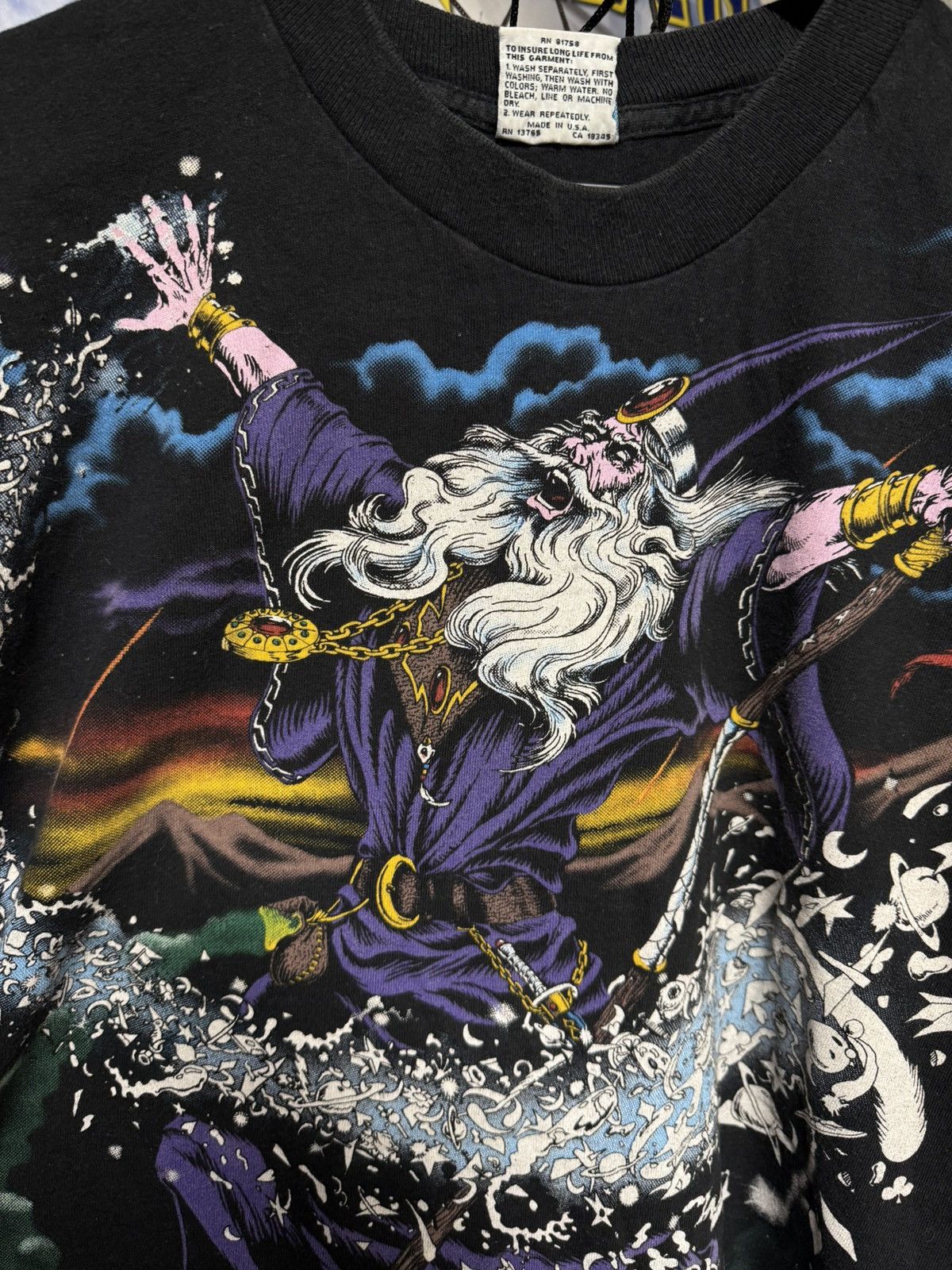 Vintage Vintage 1994 Liquid Blue Wizard AOP T-Shirt Rare XLarge Size US XL / EU 56 / 4 - 3 Thumbnail