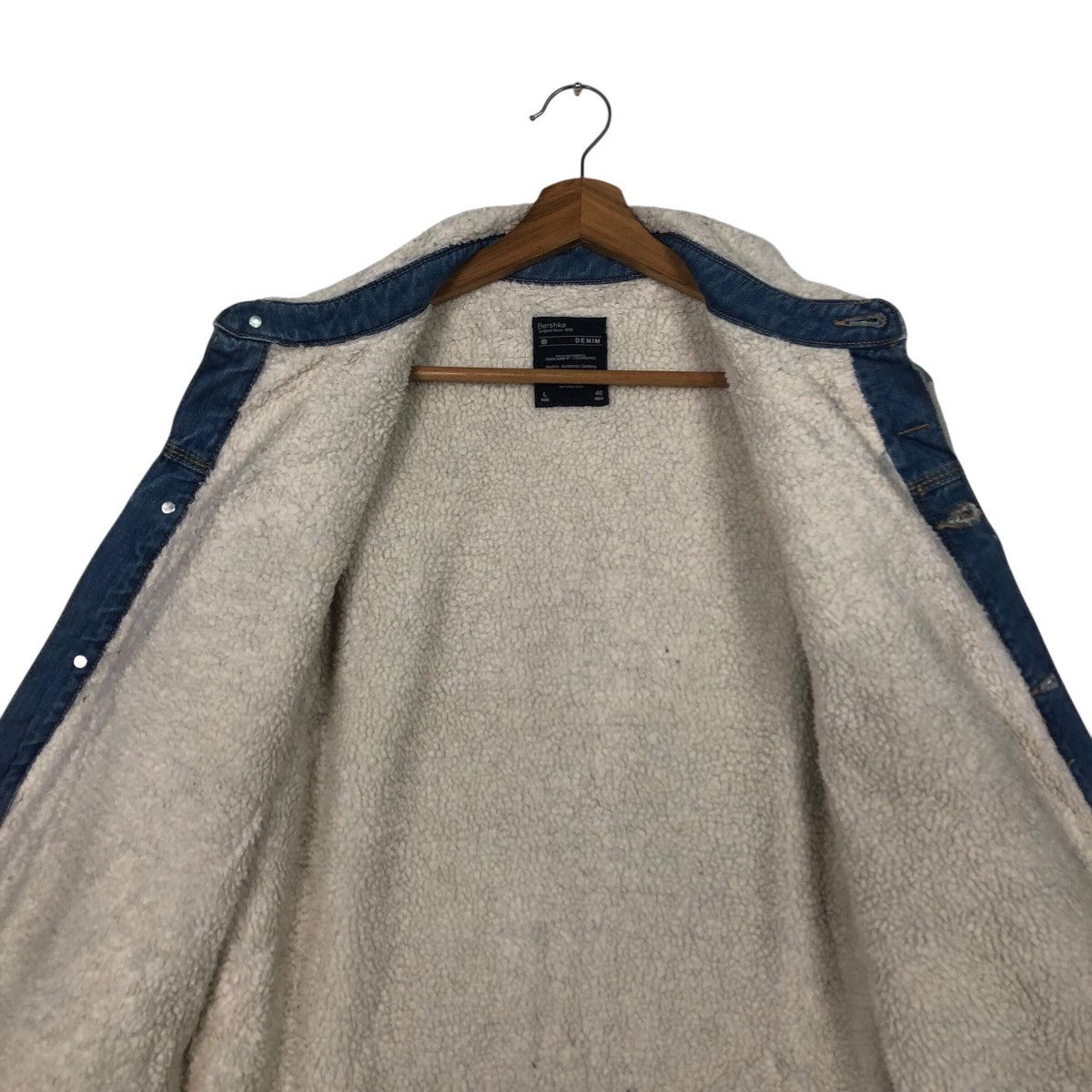 Japanese Brand 📌Denim Trucker Biker Jacket Bershka Knit Hand Issey Miyake Size US L / EU 52-54 / 3 - 17 Thumbnail