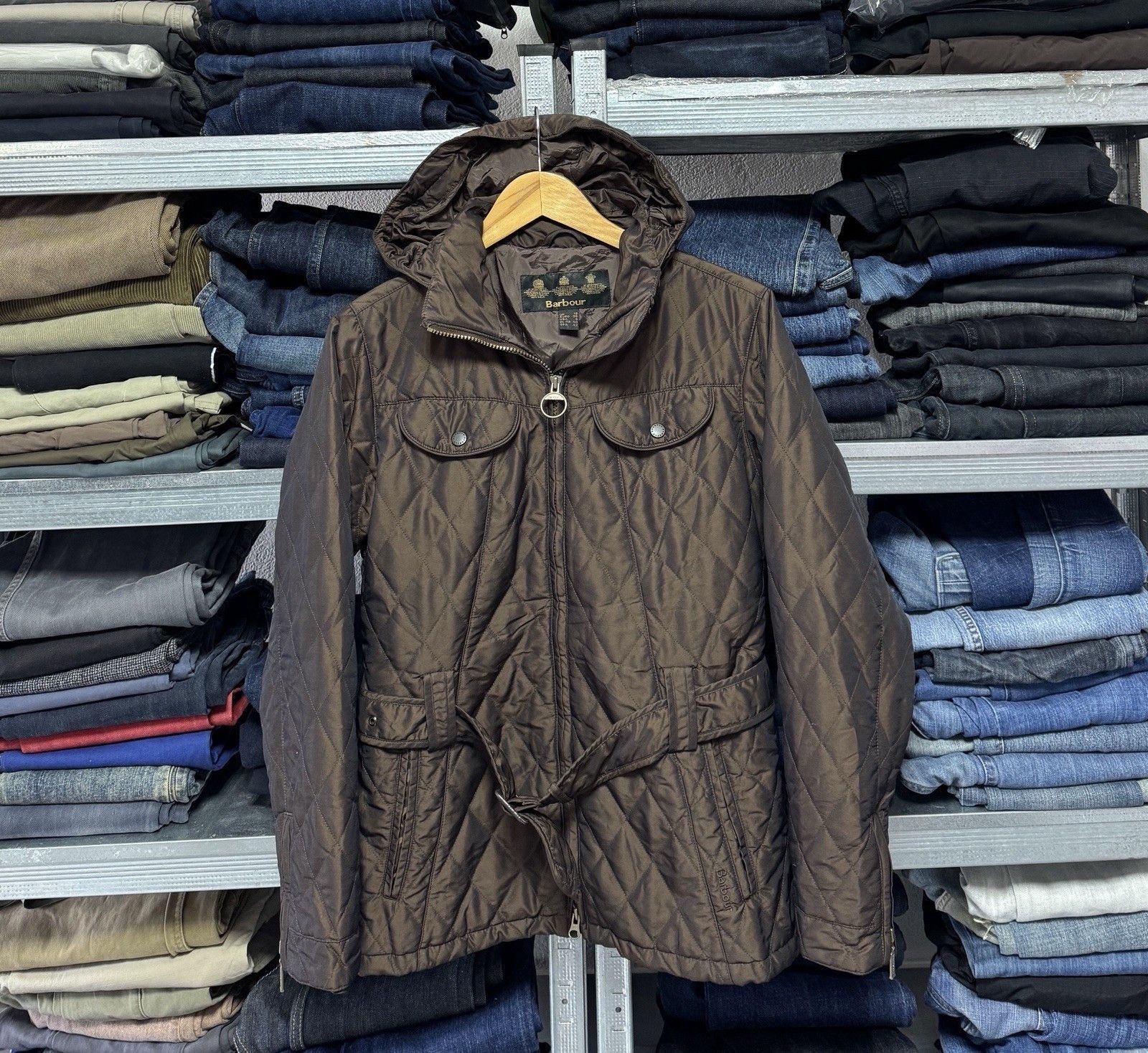 Barbour Barbour Cameron Lux Quilt Brown Womens Hooded Jacket Size M / US 6-8 / IT 42-44 - 1 Thumbnail