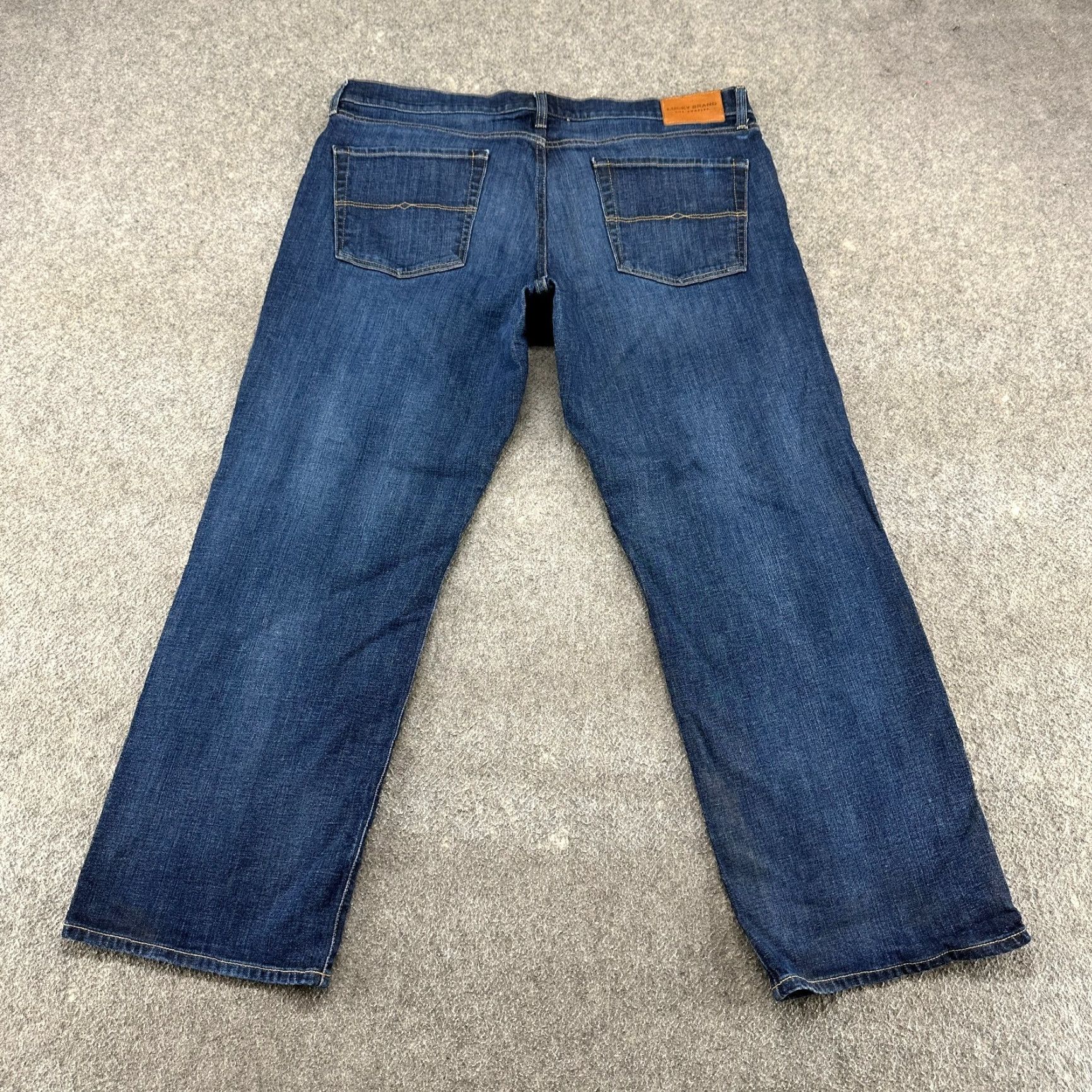Lucky Brand Lucky Brand 361 Jeans Mens 38x30 Blue Vintage Straight Dark Wash Stretch Flex Denim 5-Pocket Regular Rise Dark Blue Mens Jeans Size US 38 / EU 54 - 3 Thumbnail