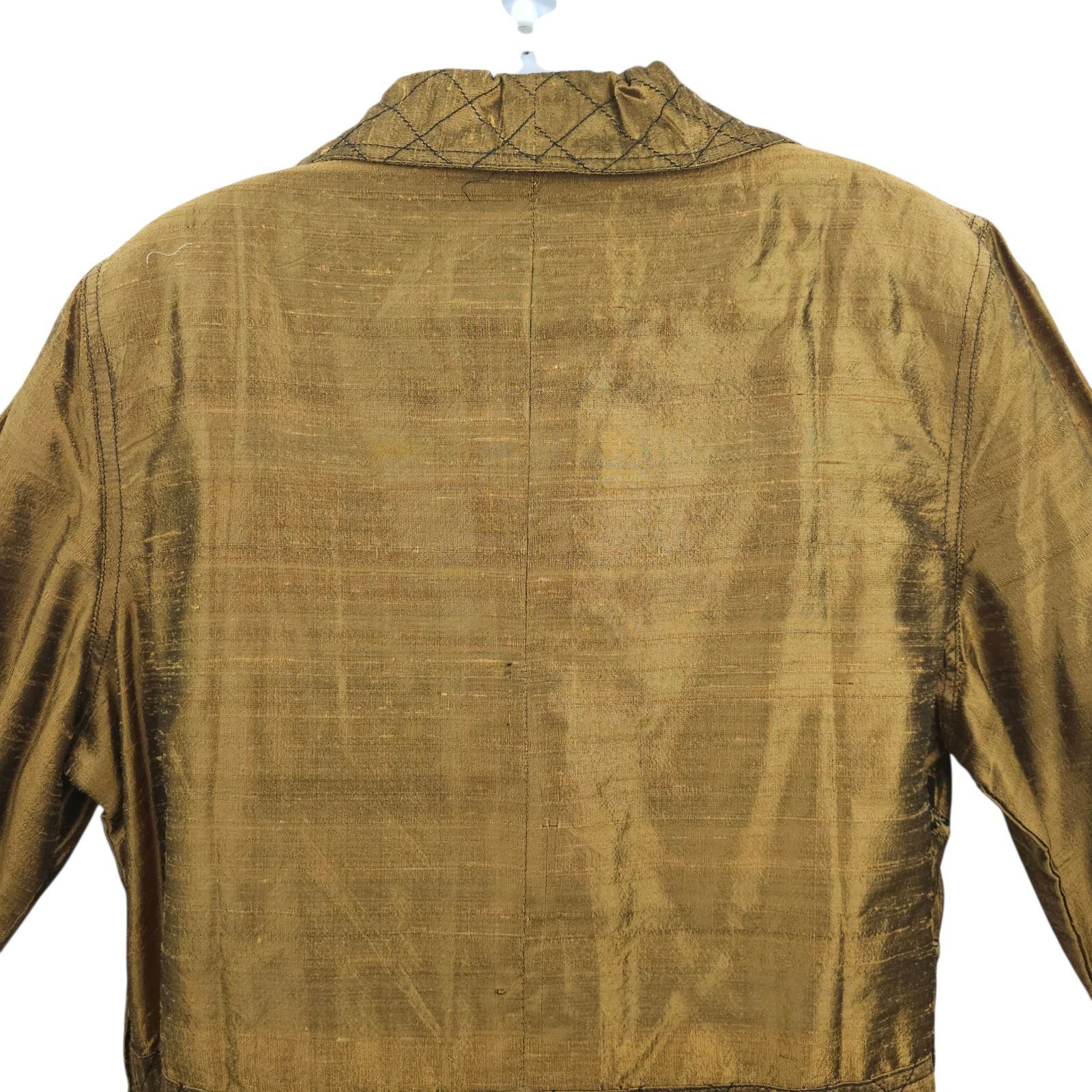 Other Yak Magik Silk Quilted Jacket XL Gold Bronze Lattice Toggle Size XL / US 12-14 / IT 48-50 - 13 Thumbnail