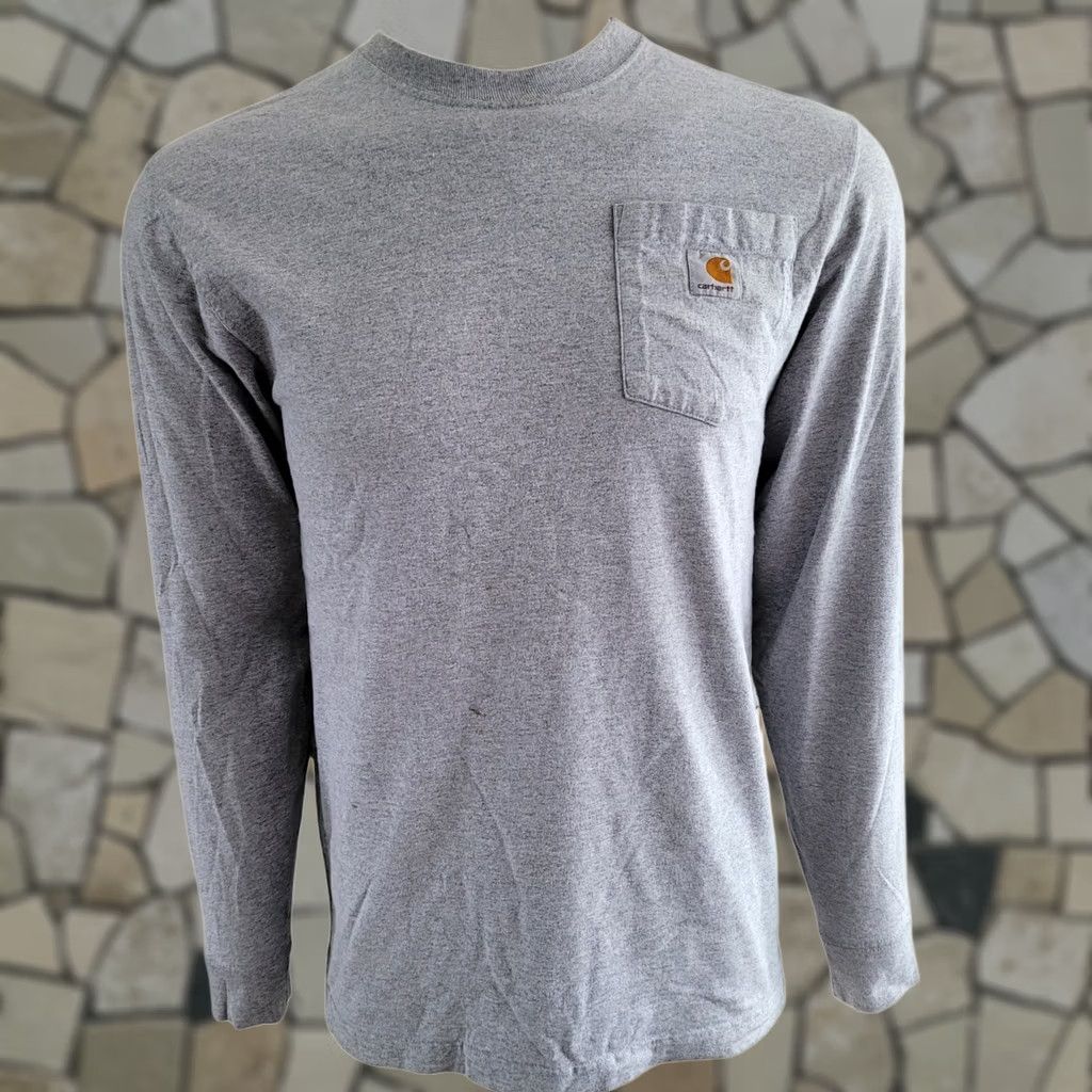 Carhartt VINTAGE Carhartt Shirt Grey Long Sleeve S Original Fit Mens Shirt Size US S / EU 44-46 / 1 - 1 Thumbnail