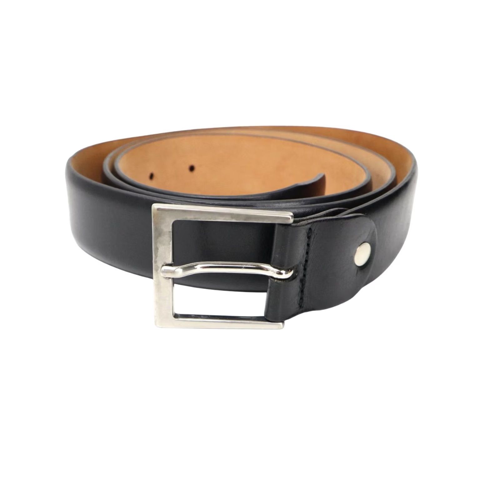 Suitsupply Suitsupply Belt Men's 105/42 Black Genuine Leather Buckle Adjustable Belt 105/42 Buckle Leather Men Adjustable Black Suitsupply Belt Mens Size ONE SIZE - 2 Thumbnail
