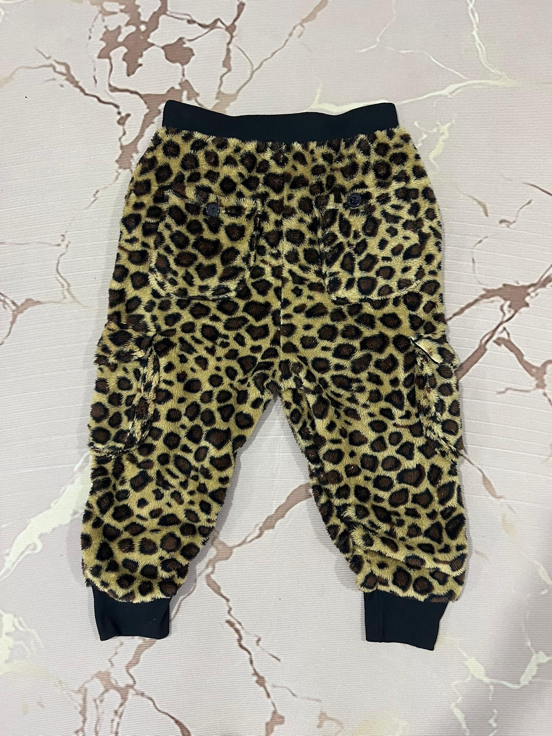 Japanese Brand Modish Gaze Leopard Faux Fur Cargo Jogger Pants M Size US 30 / EU 46 - 9 Thumbnail