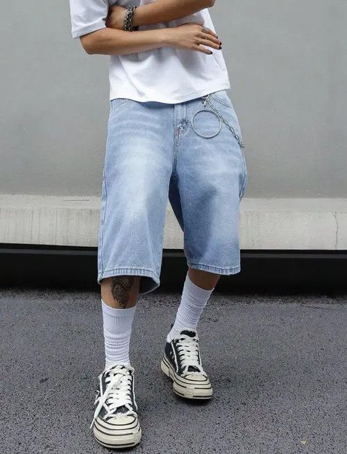 VIBE Washed Jorts, Denim Baggy Shorts Size US 30 / EU 46 - 5 Thumbnail