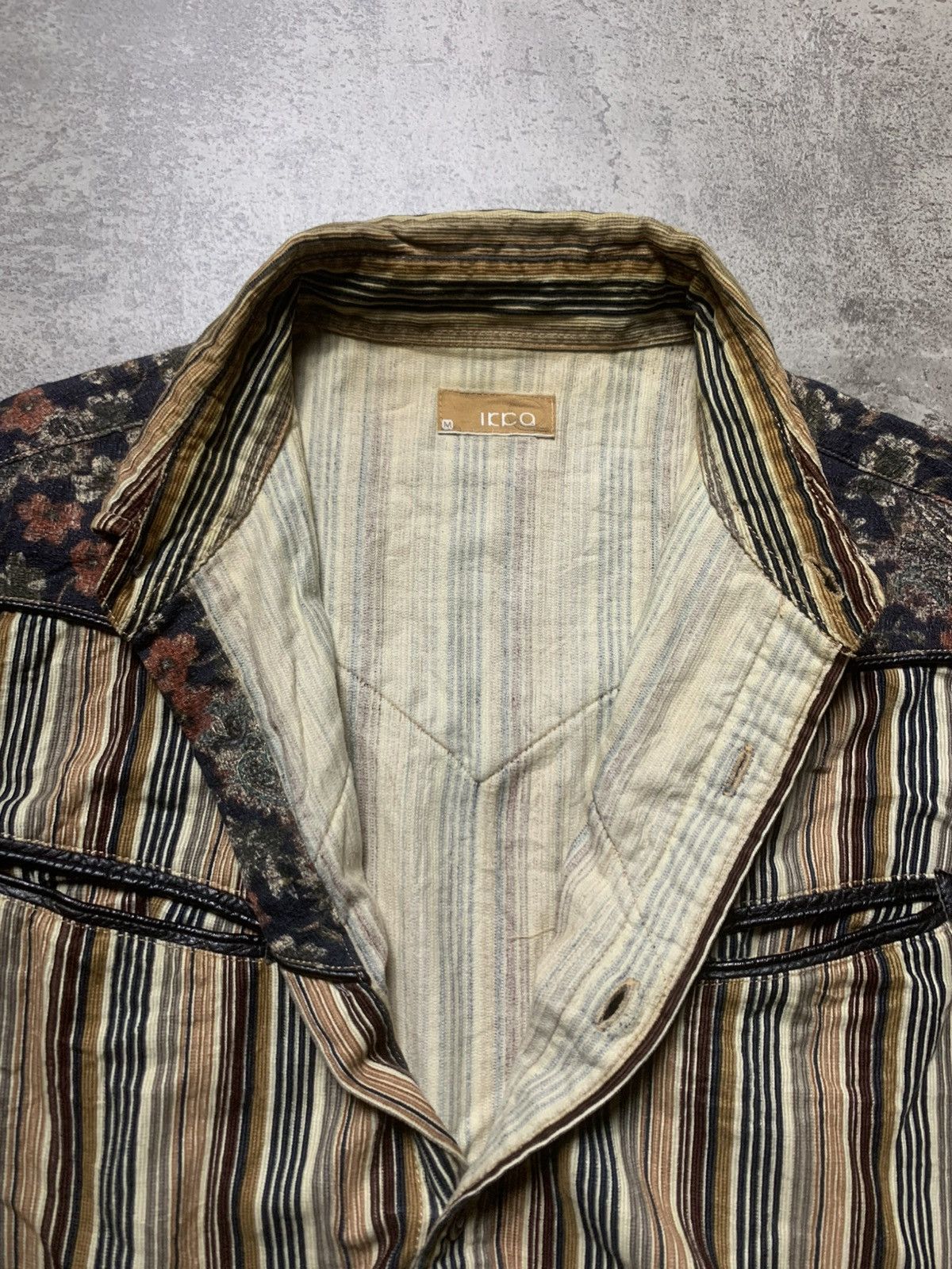 Japanese Brand 90s Japanese Ikka Striped Corduroy Western Shirt Size US L / EU 52-54 / 3 - 7 Thumbnail