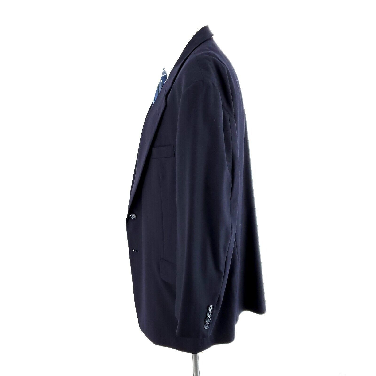 Hickey Freeman Hickey Freeman Bespoke Wool 2 Button Blazer 46R Blue Herring Size 46R - 4 Thumbnail