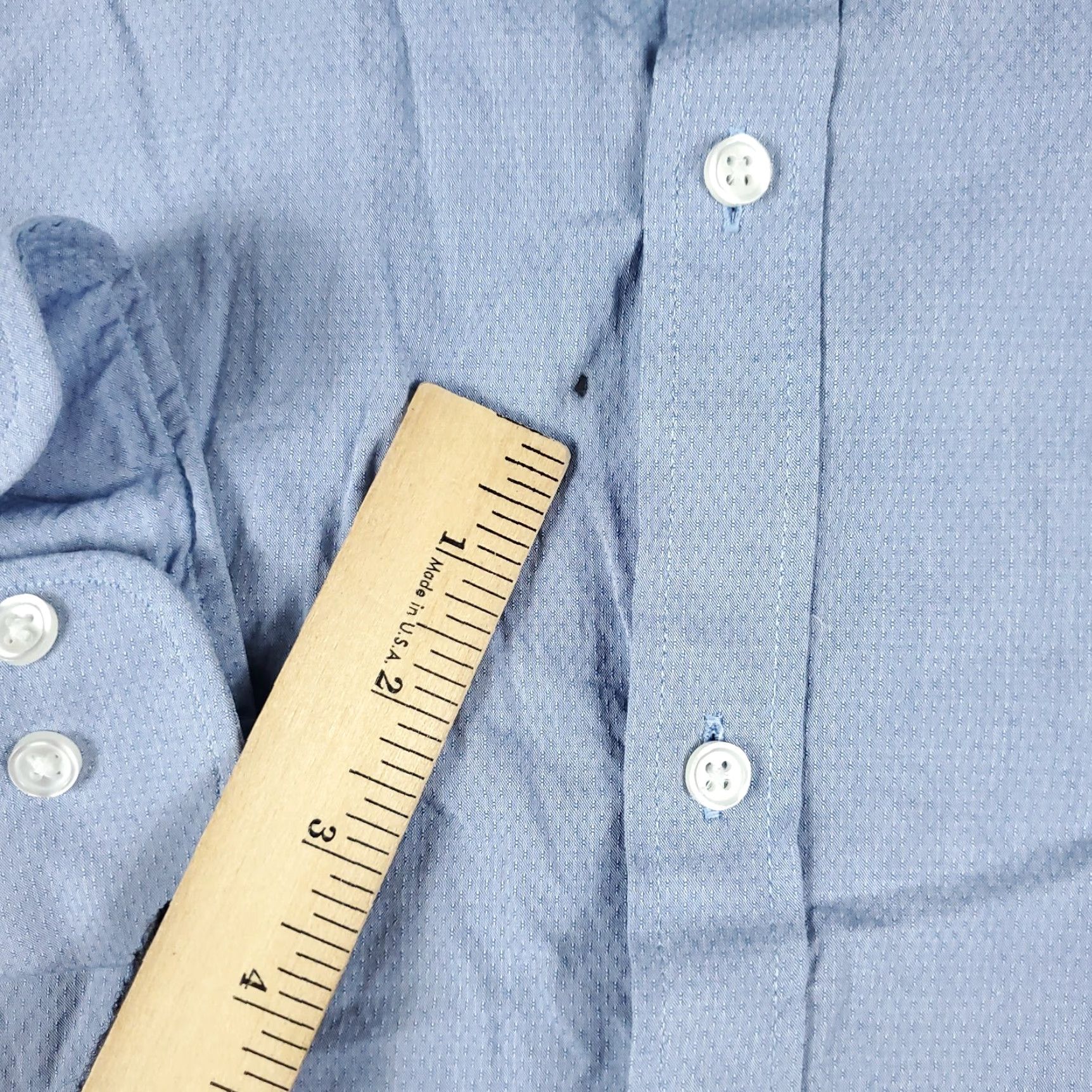 Tommy Hilfiger Tommy Hilfiger Shirt Mens Large Blue Button-Up Long Sleeve Casual Flat-Front Cotton, Regular Fit, 6-Button, Preppy Classic Menswear Size US L / EU 52-54 / 3 - 3 Thumbnail