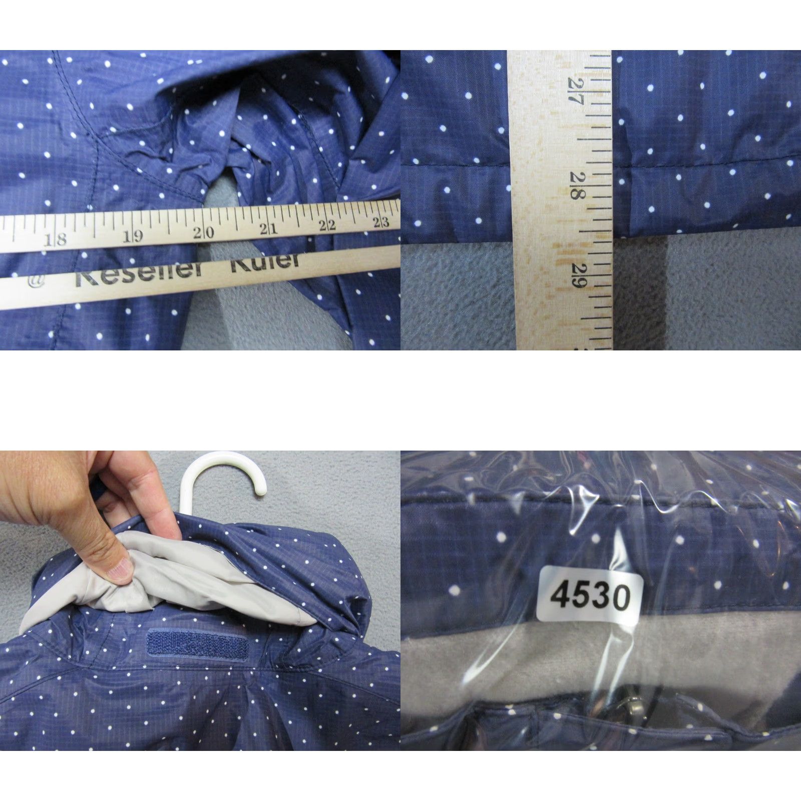 The North Face The North Face Rain Jacket Womens Medium Blue Polka Dot Hooded Lined Resolve Outdoor Hiking Trek Size M / US 6-8 / IT 42-44 - 10 Thumbnail