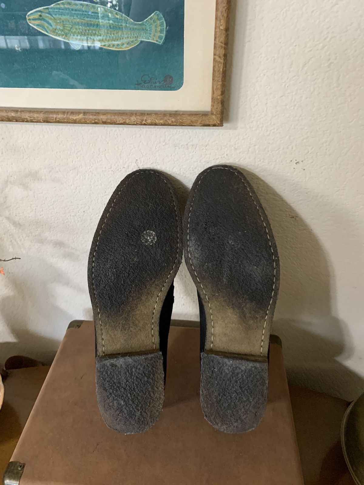 John Varvatos Brushed Suede Dress slip ons Size US 12 / EU 45 - 9 Thumbnail