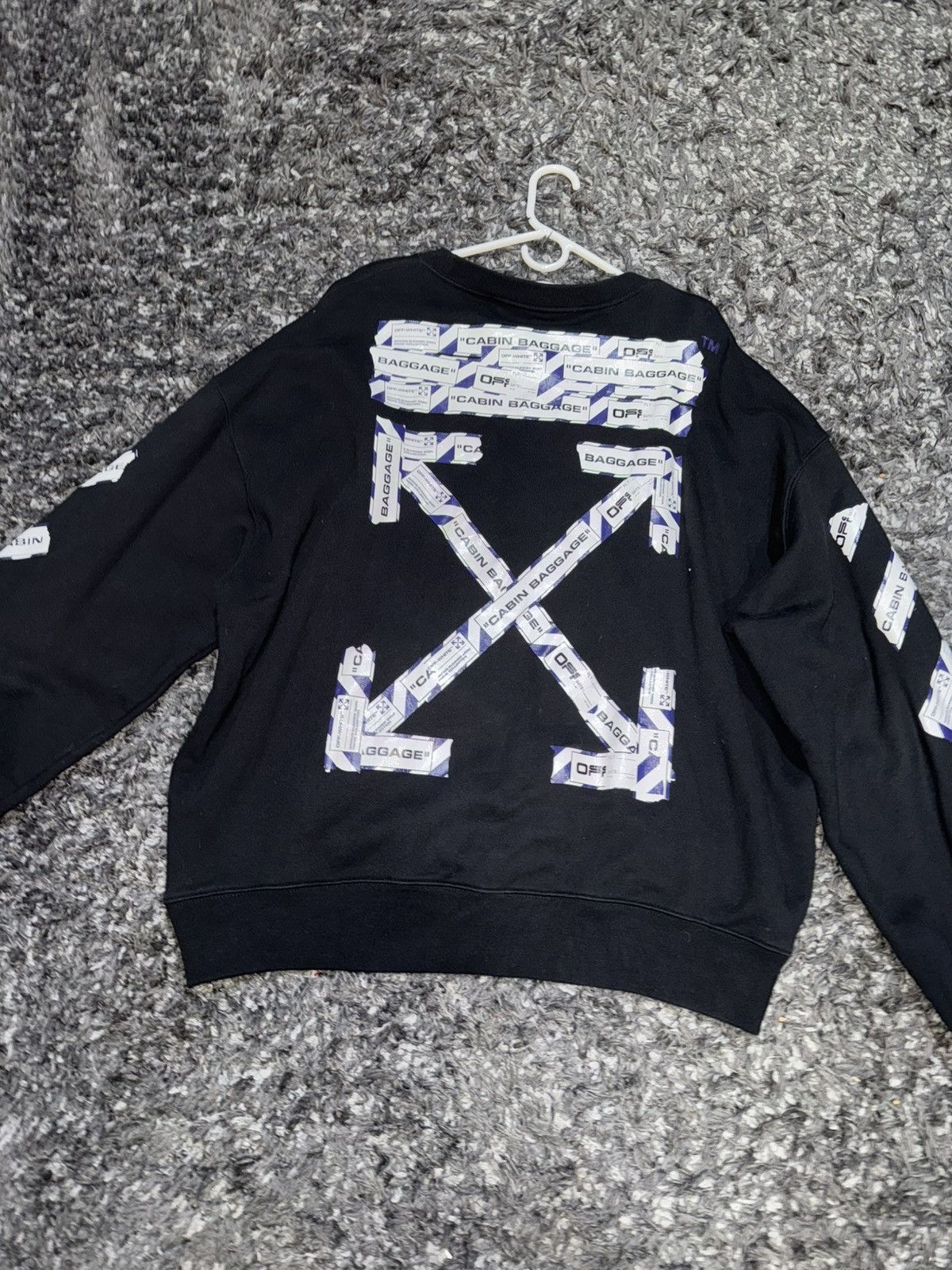 Off-White Off-White Airport Tape “CABIN BAGGAGE” Sweatshirt Sz XL Size US XL / EU 56 / 4 - 3 Thumbnail