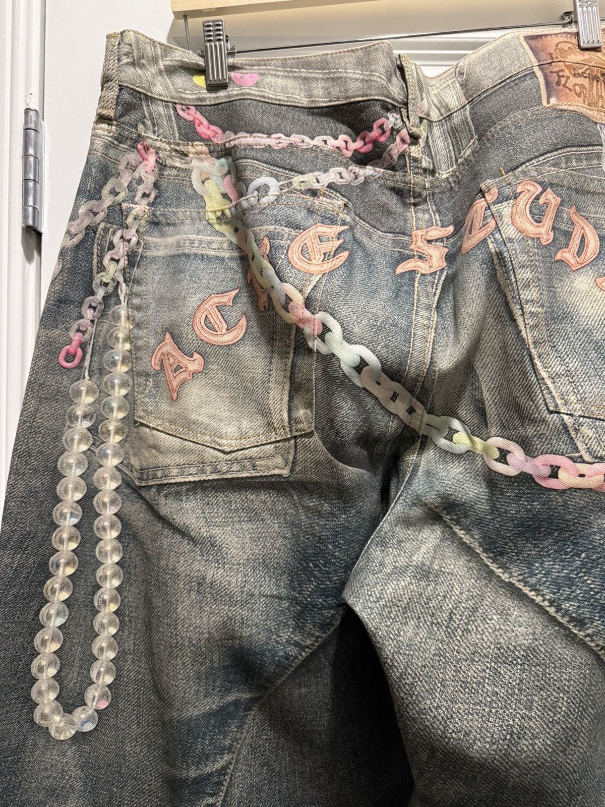 Acne Studios Acne Studios 1981M baggy trompe-l’oeil print denim Size US 38 / EU 54 - 5 Thumbnail