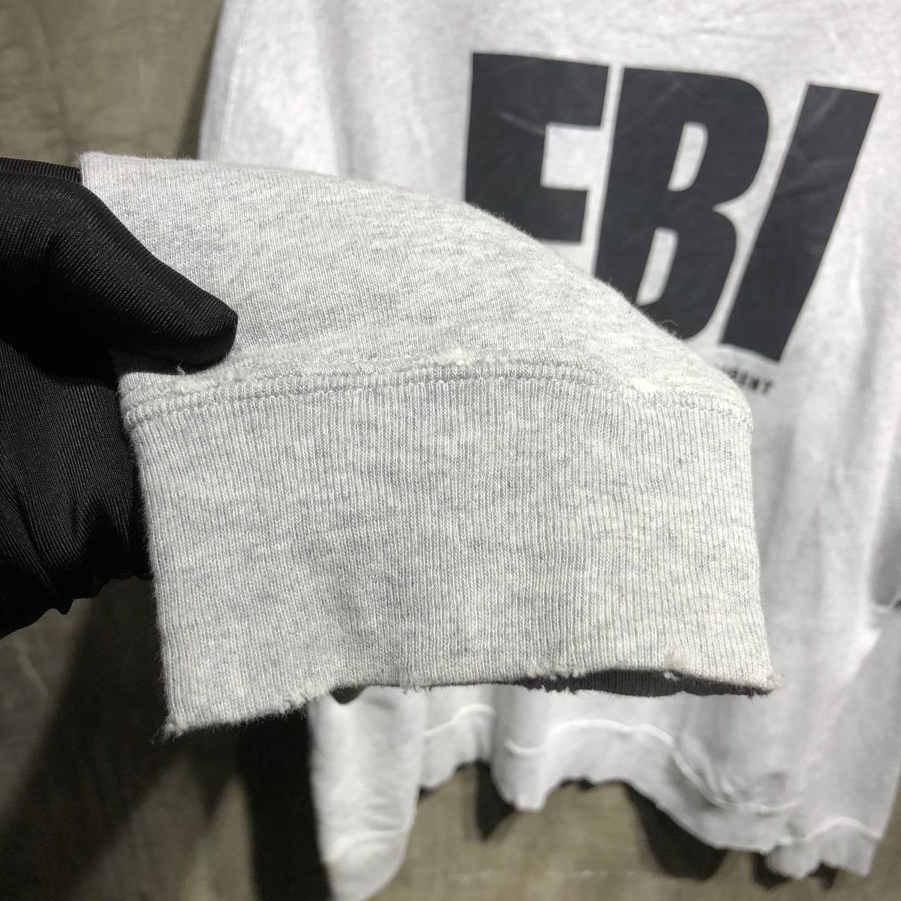 Balenciaga Balenciaga FBI Distressed Crewneck fit 3XL Size US XXL / EU 58 / 5 - 8 Thumbnail