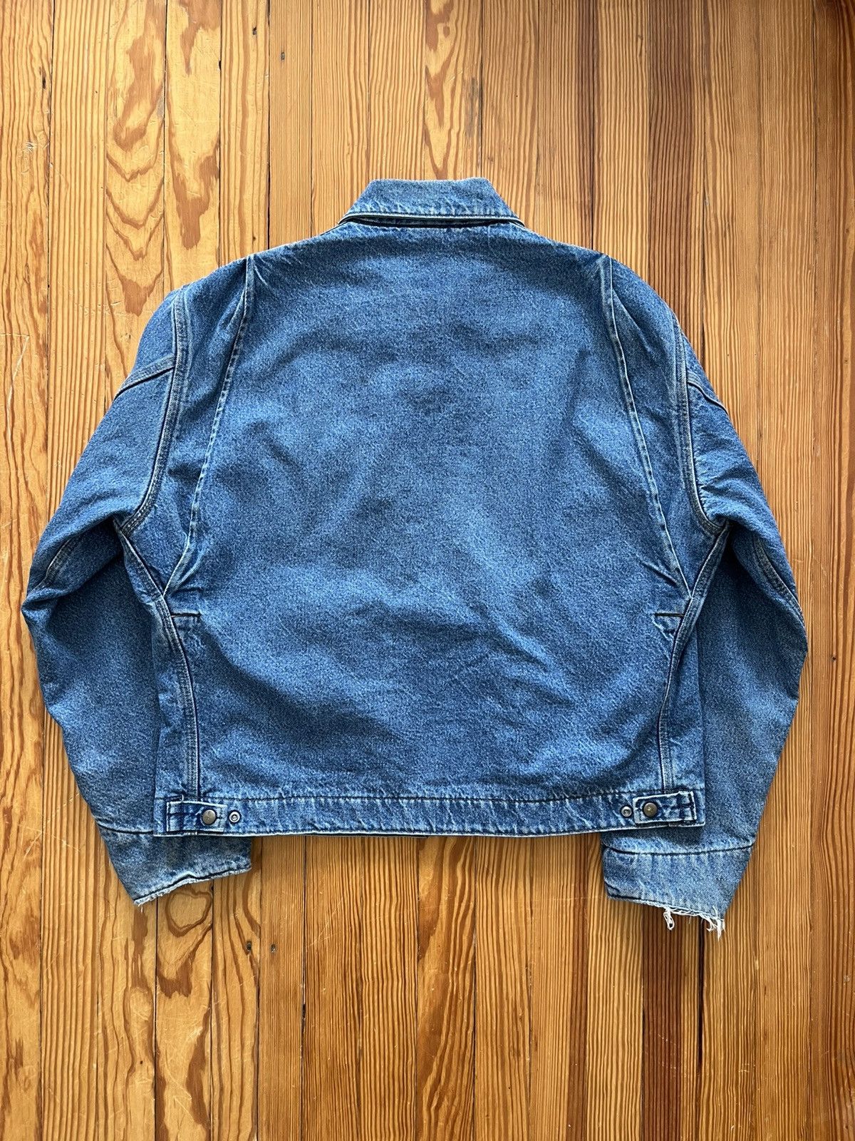 Carhartt Vintage Carhartt Detroit Jacket Light Wash Denim J110 DST Size US XL / EU 56 / 4 - 3 Thumbnail