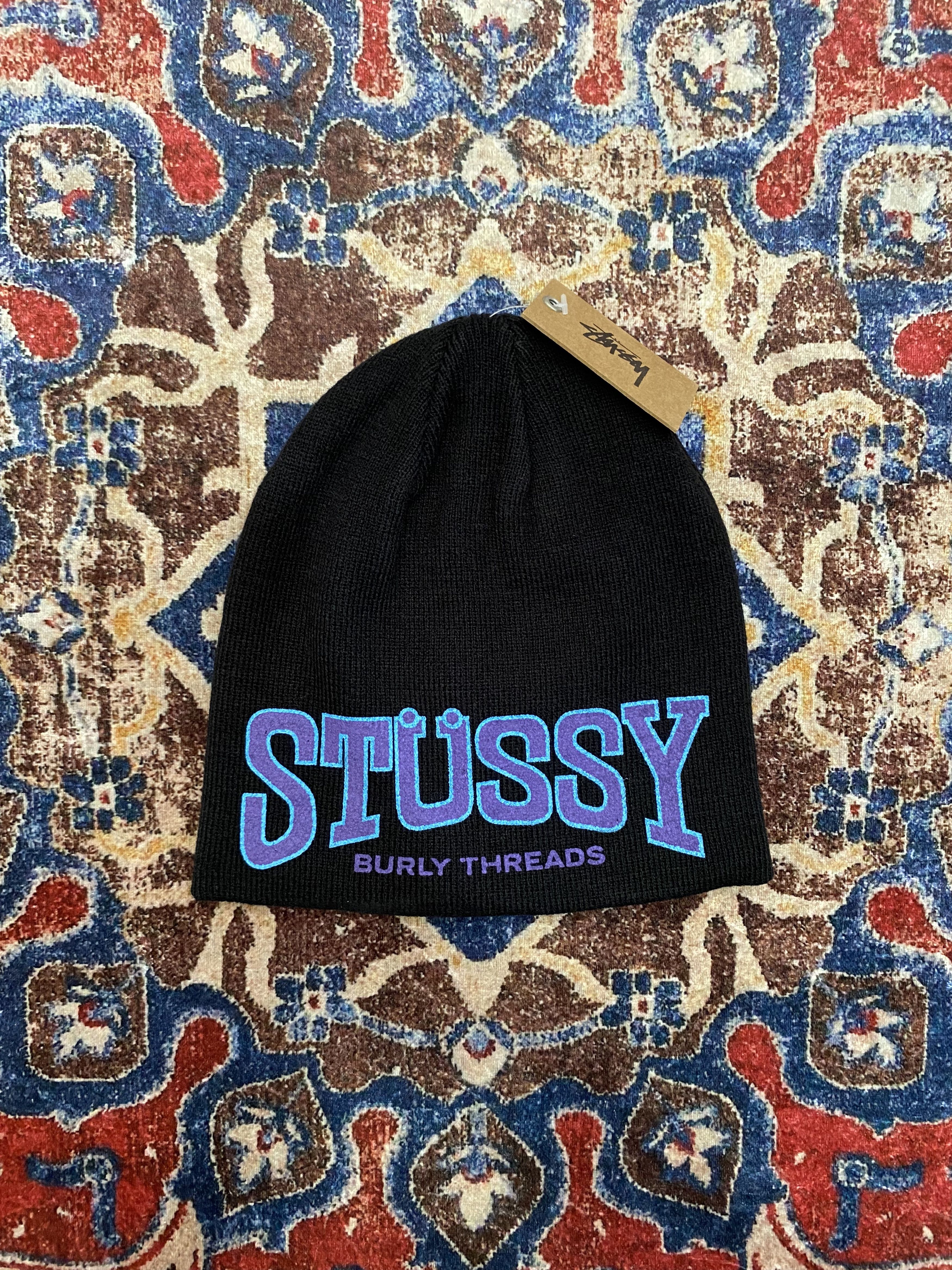 Stussy Stussy Burly Threads Skullcap Beanie - Black Size ONE SIZE - 1 Thumbnail